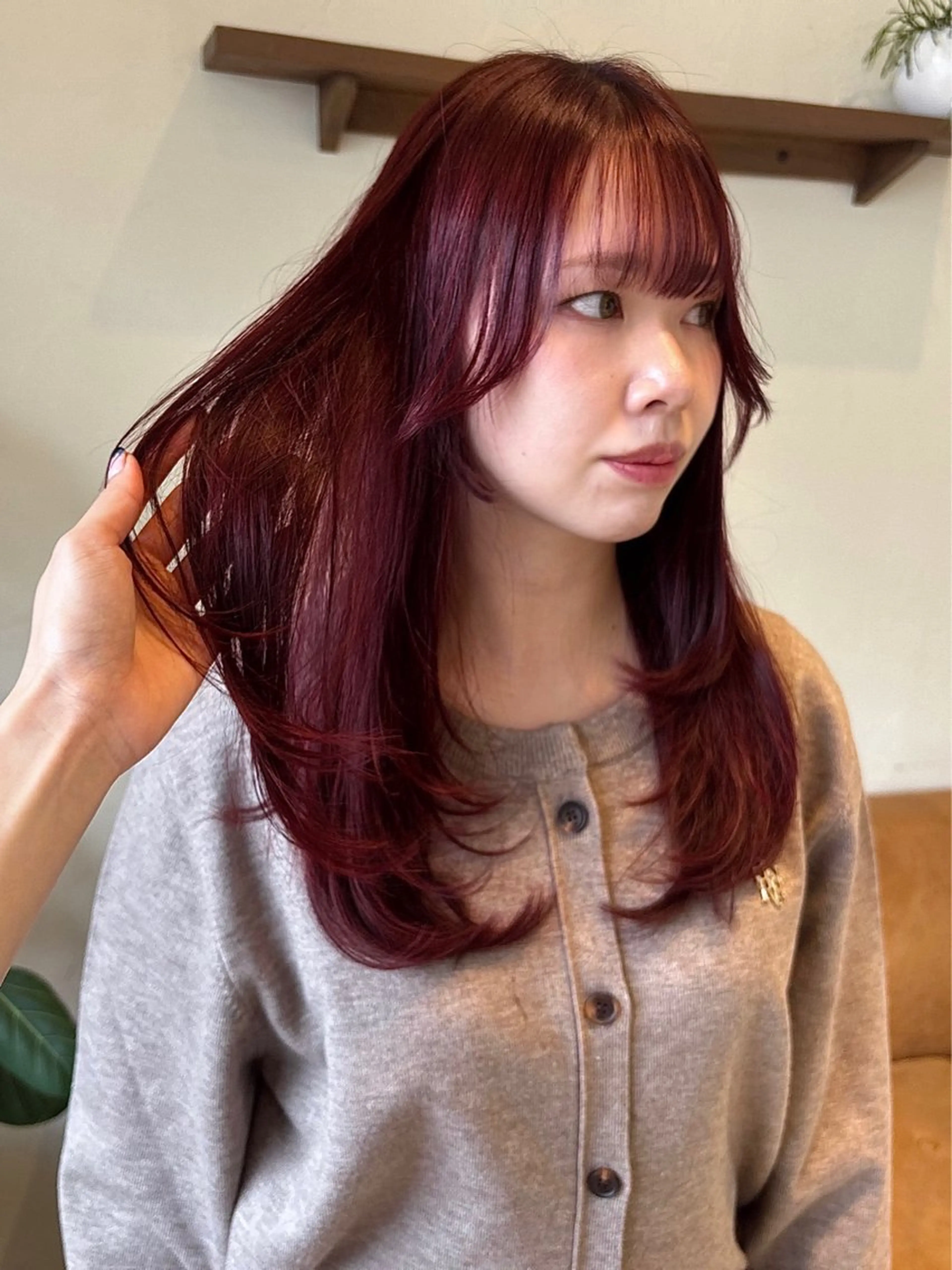 ロング 💞暖色艶カラー/ ホウツキカナ🍒のヘアスタイル