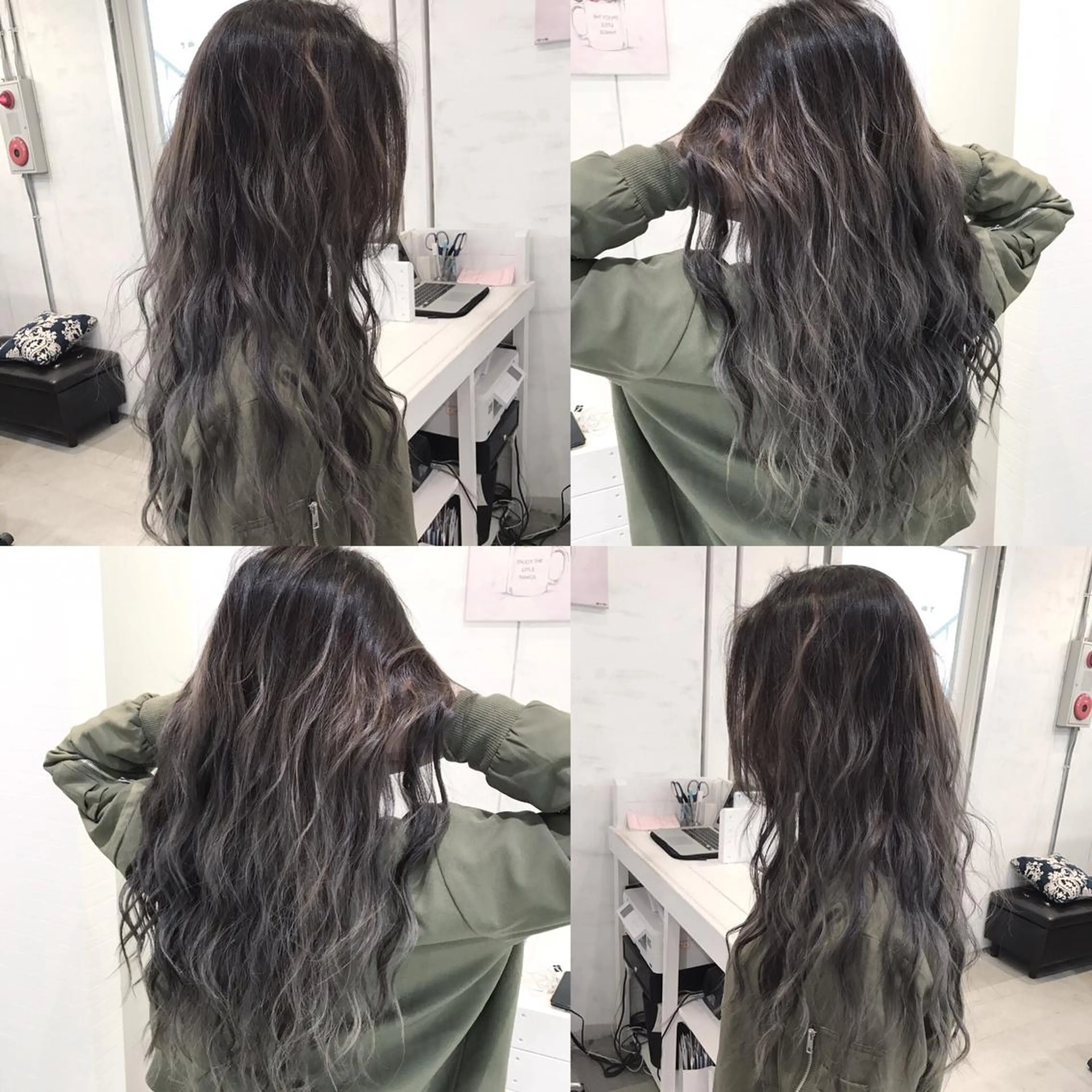 ロング カラー ヘアアレンジ バレイヤージュ ハイライトカラー ハイライト レイヤーカット ヘアカラー トリートメント BANK'S hair所属・💐ケラチン 髪質改善寺坂雄飛💐のヘアスタイル