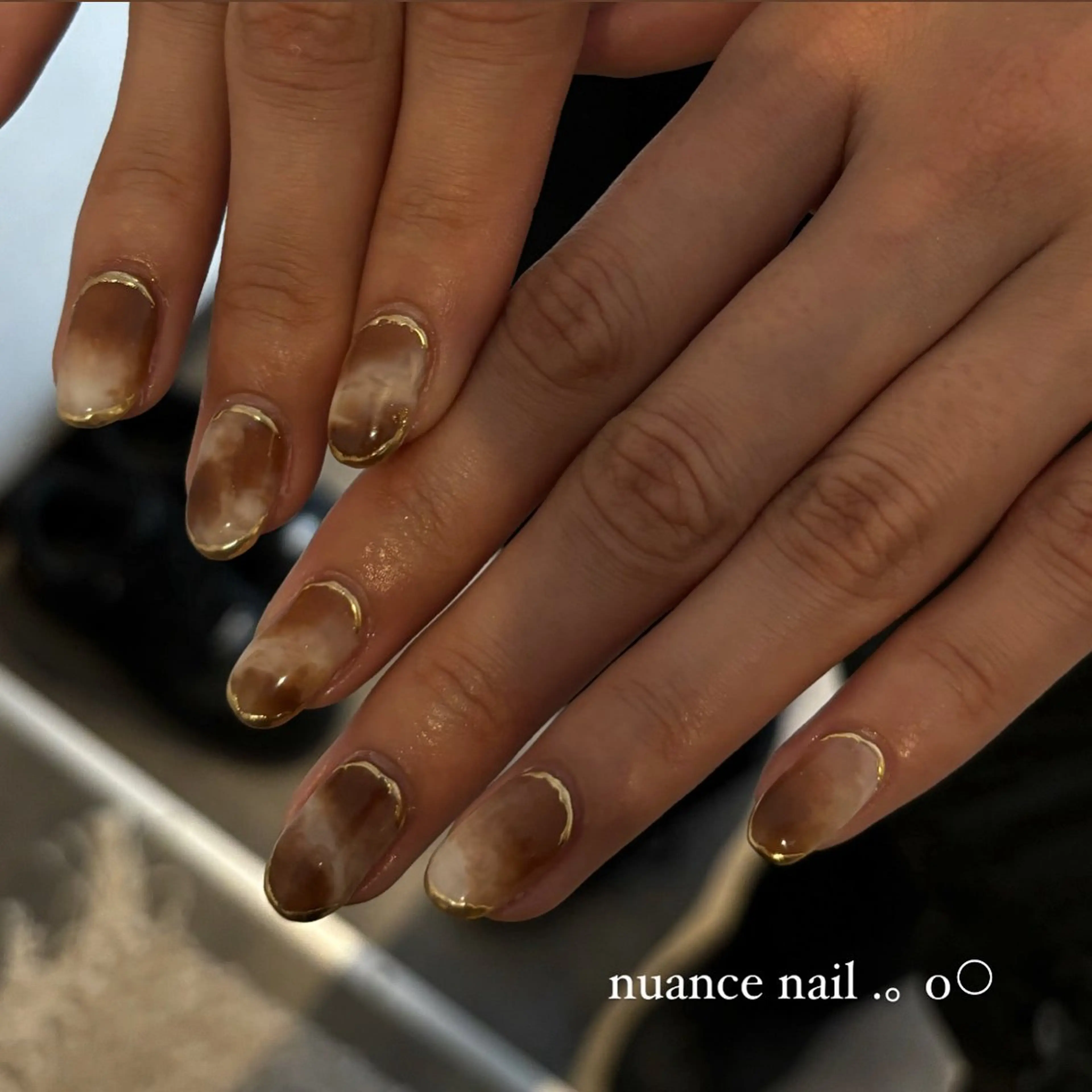 ネイル ニュアンスネイル 鈴木 結万のネイルデザイン