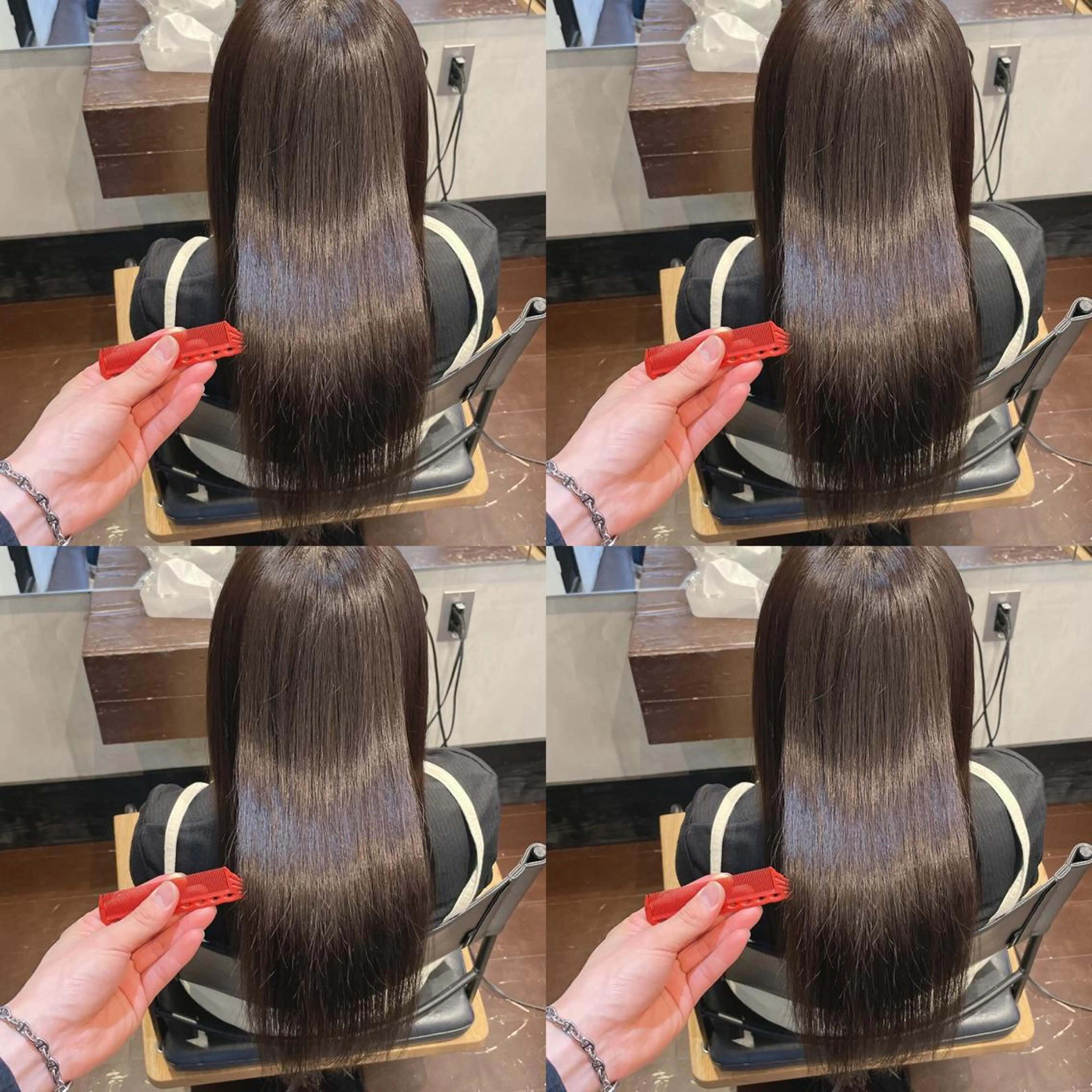 セミロング パーマ 髪質改善 ストレートパーマ RAF TOKYO所属・10月限定モニター 髪質改善美髪矯正のヘアスタイル