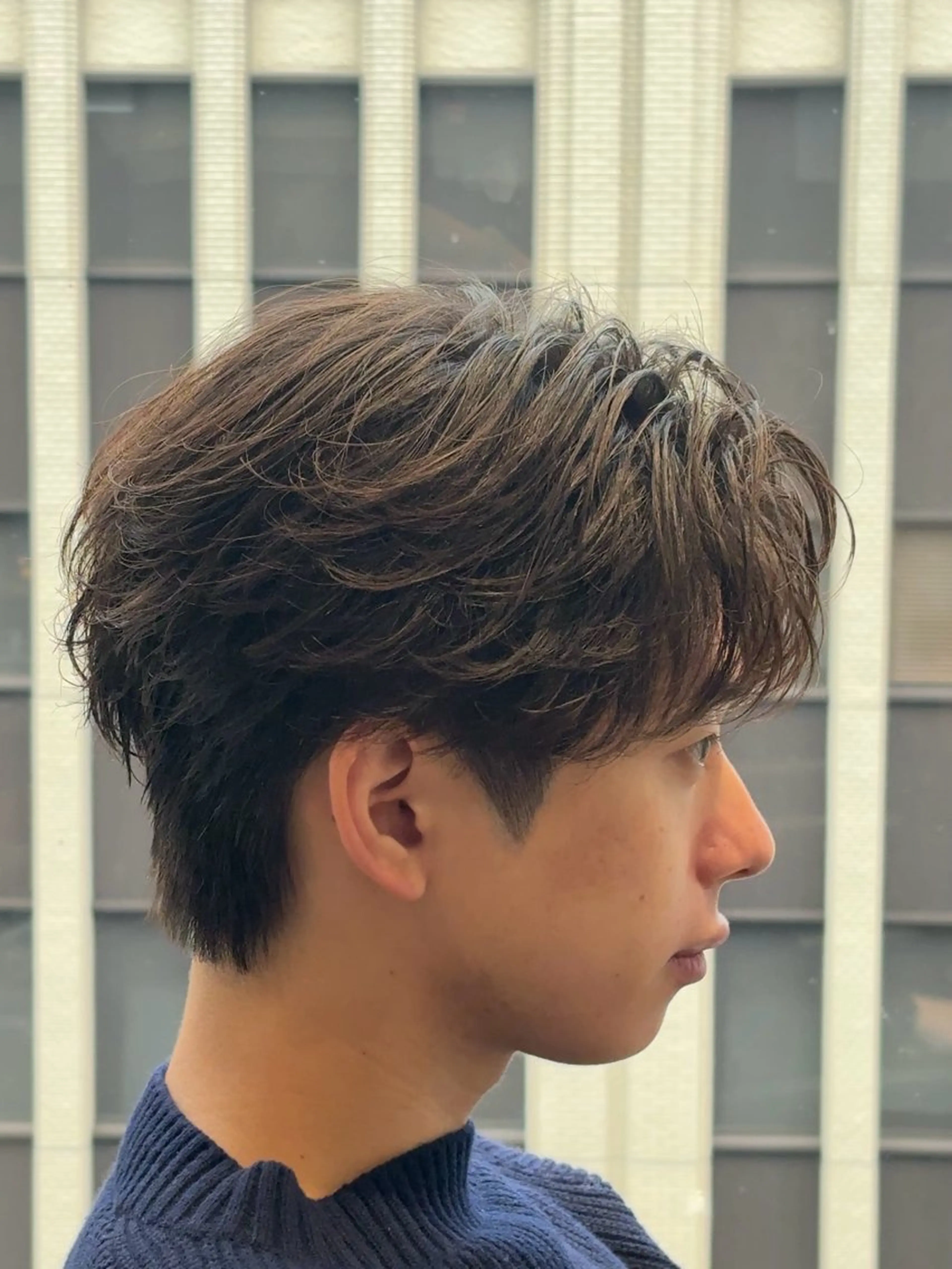 パーマ メンズ カット パーマ ヘアセット SALOWIN新宿三丁目所属・新宿/新宿三丁目 センターパート梶原のヘアスタイル