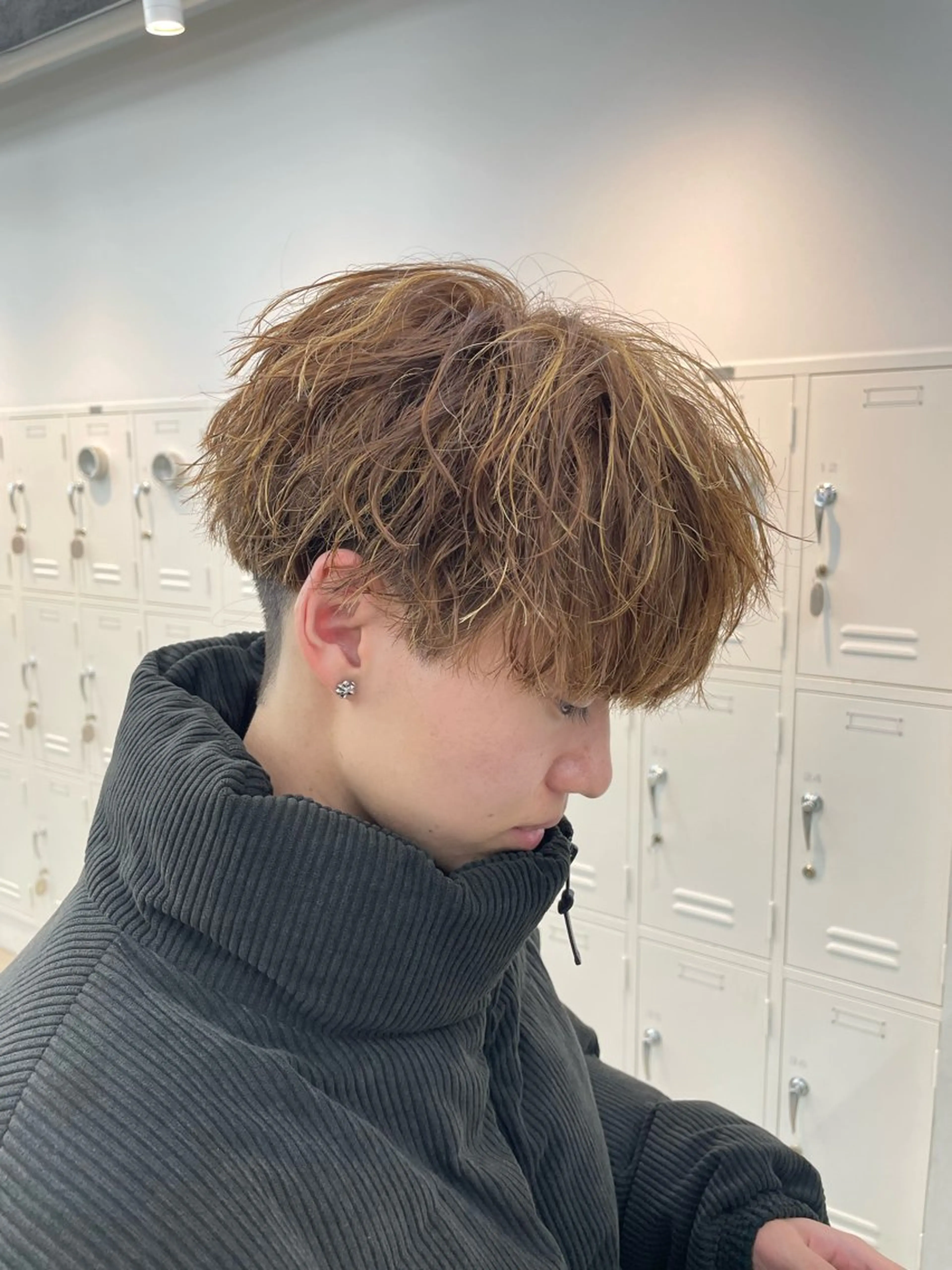 カラー パーマ メンズ ヘアカラー メンズ/シャドウ/ 波巻き/kyogoのヘアスタイル