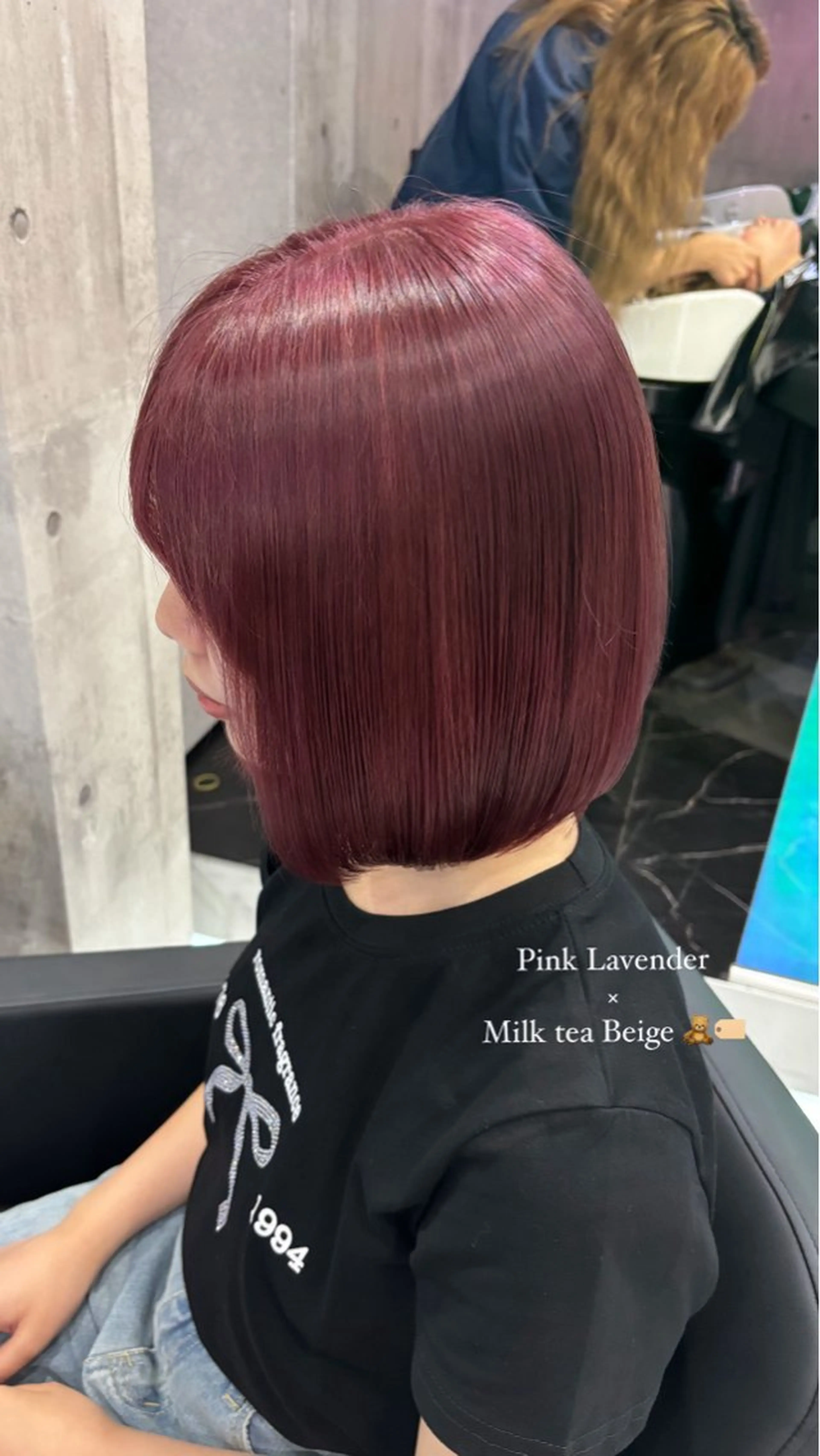 ショート カラー ヘアアレンジ ベージュカラー ピンクカラー ヘアカラー トリートメント ♡🎀垢抜け透明感 カラーaomi🐇♡のヘアスタイル