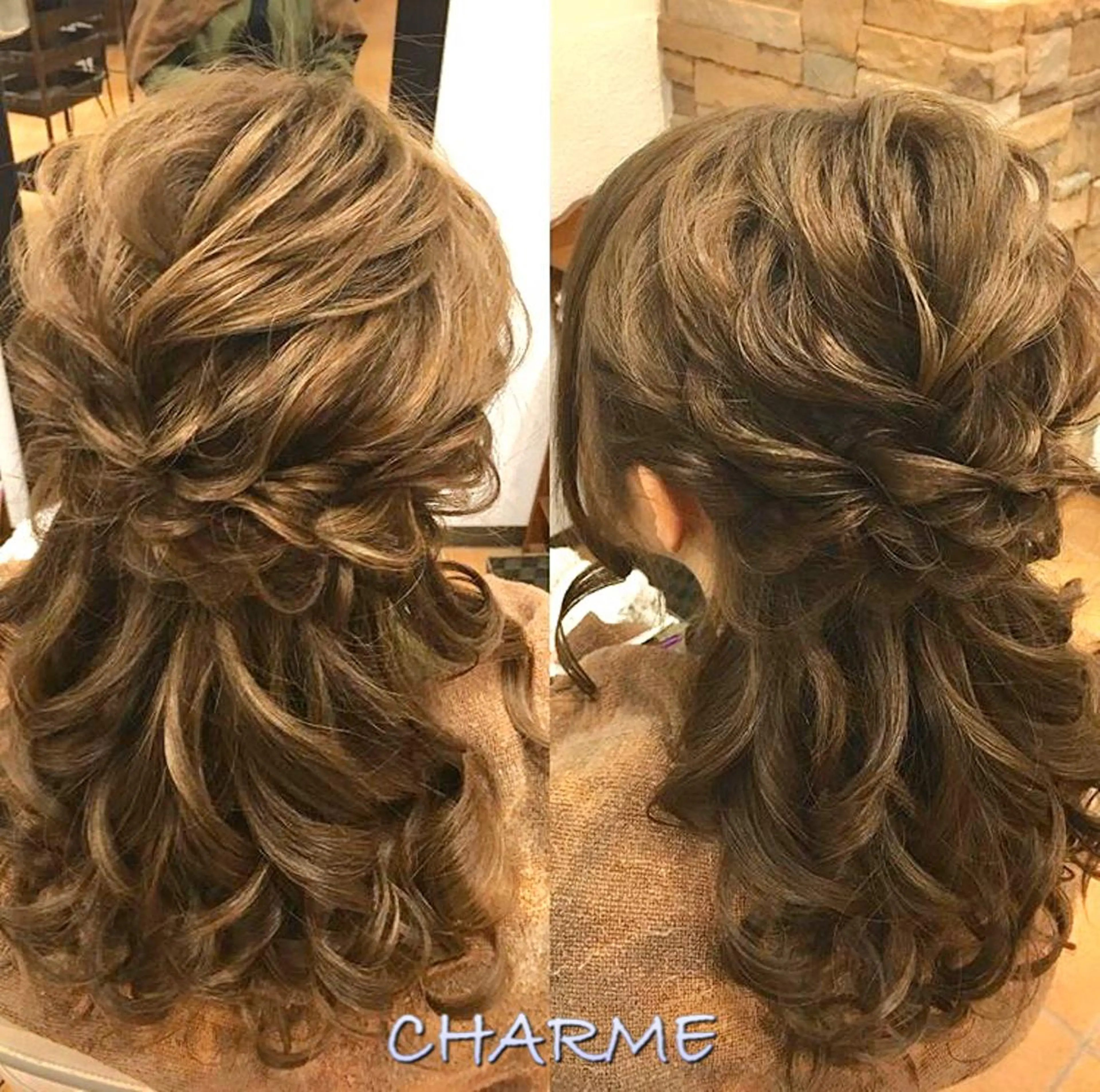 ヘアアレンジ ハーフアップ 田口 りえこのマツエク・マツパデザイン