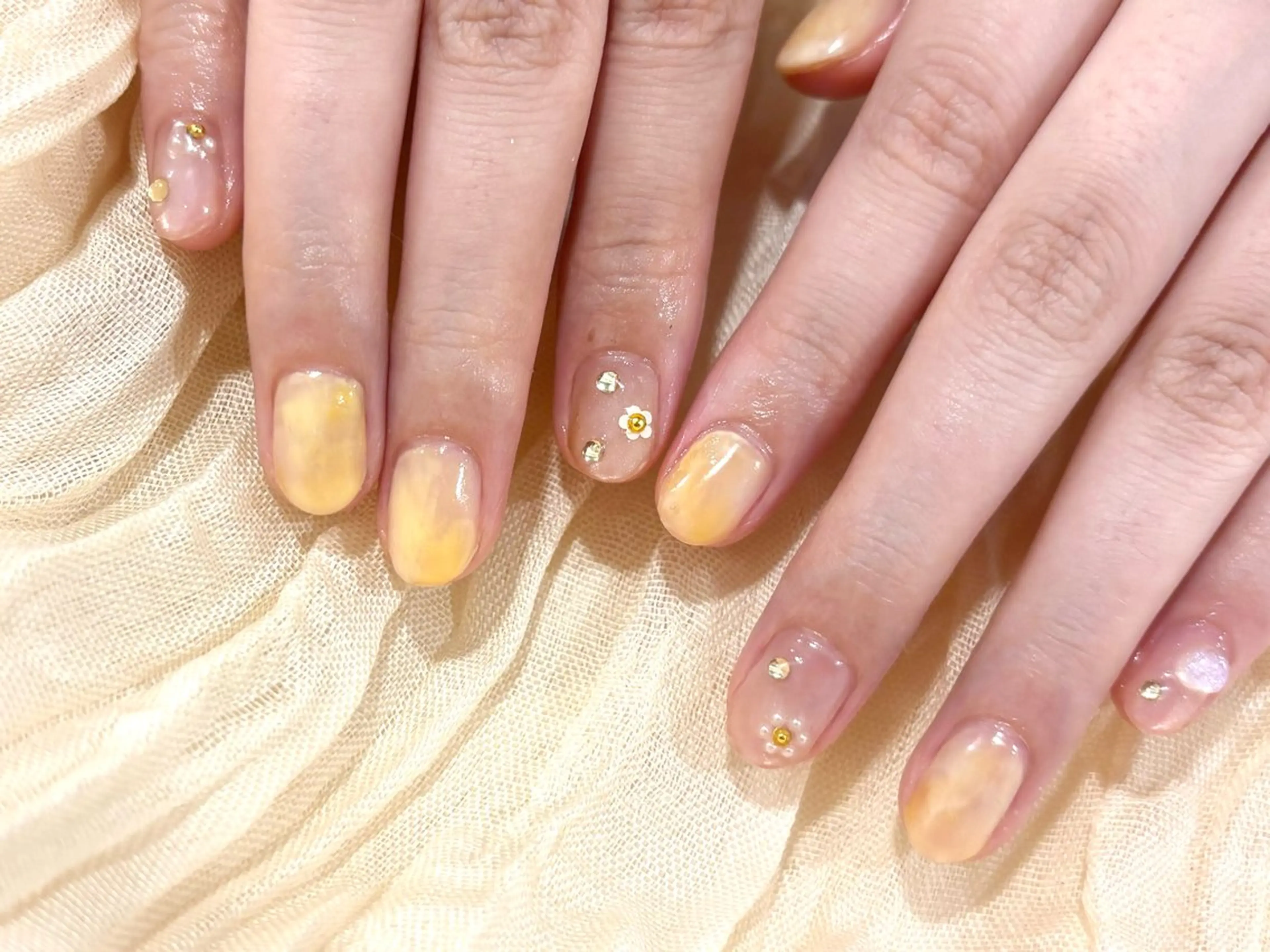 ネイル ジェルネイル ニュアンスネイル ワンカラーネイル パラジェル シンプルネイル ハンドネイル Lino中目黒 🎀 パラジェルのネイルデザイン