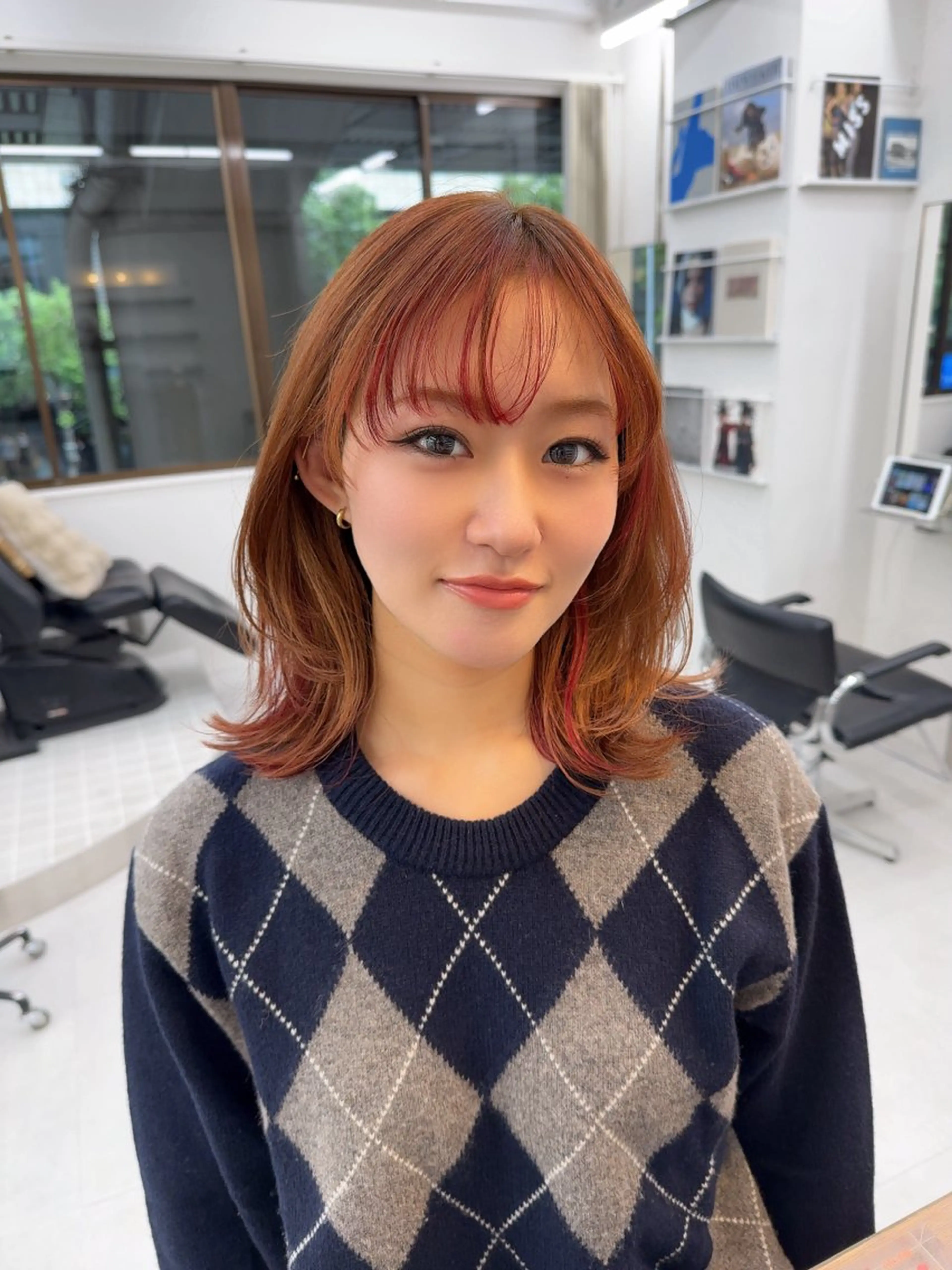 ミディアム カラー カット ヘアカラー トリートメント MIES amane(アマネ)のヘアスタイル