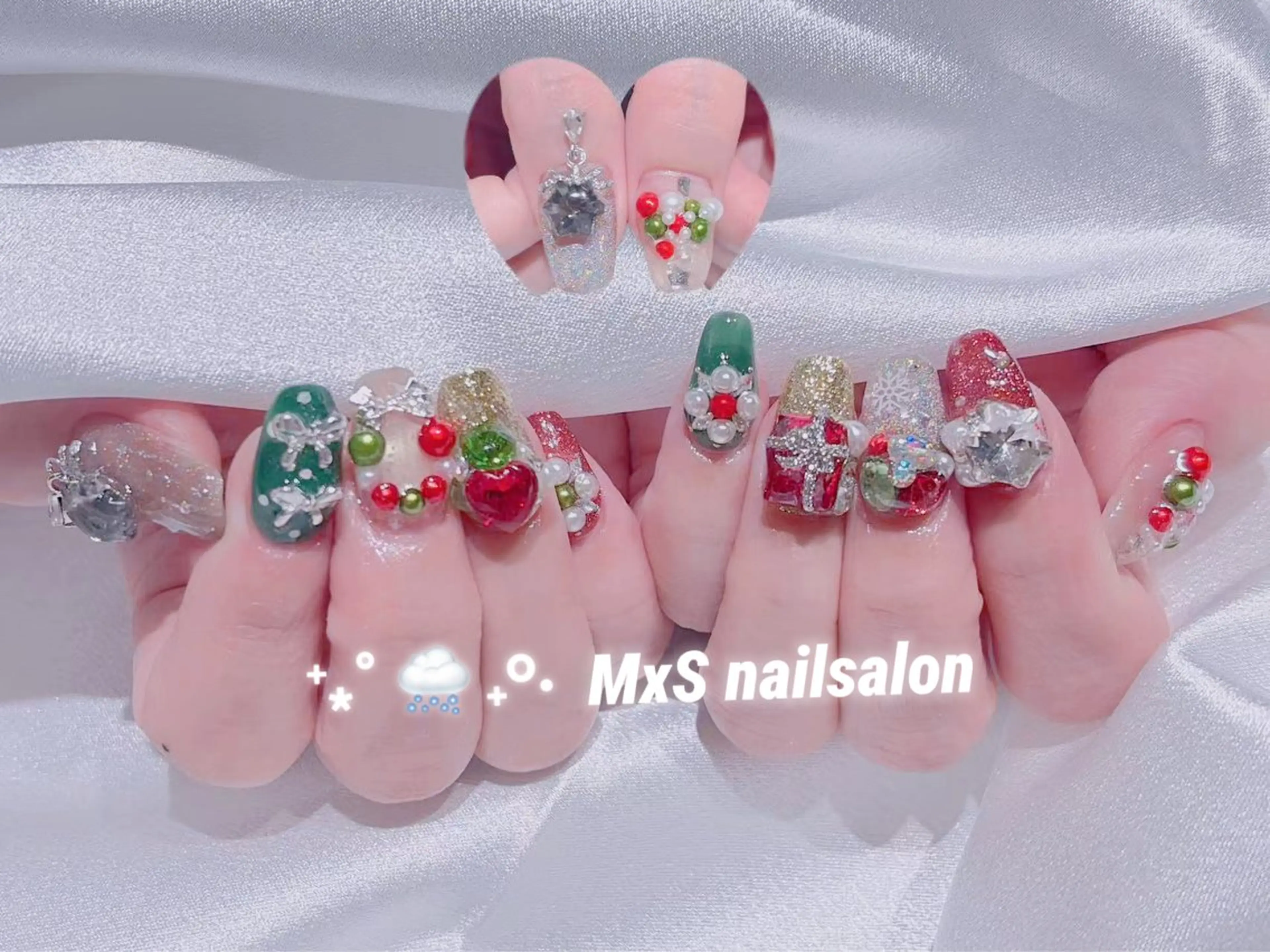 ネイル ジェルネイル 韓国ネイル マグネットネイル パラジェル ワンホンネイル ハンドネイル 長さだし専門店 M2 rikaのネイルデザイン