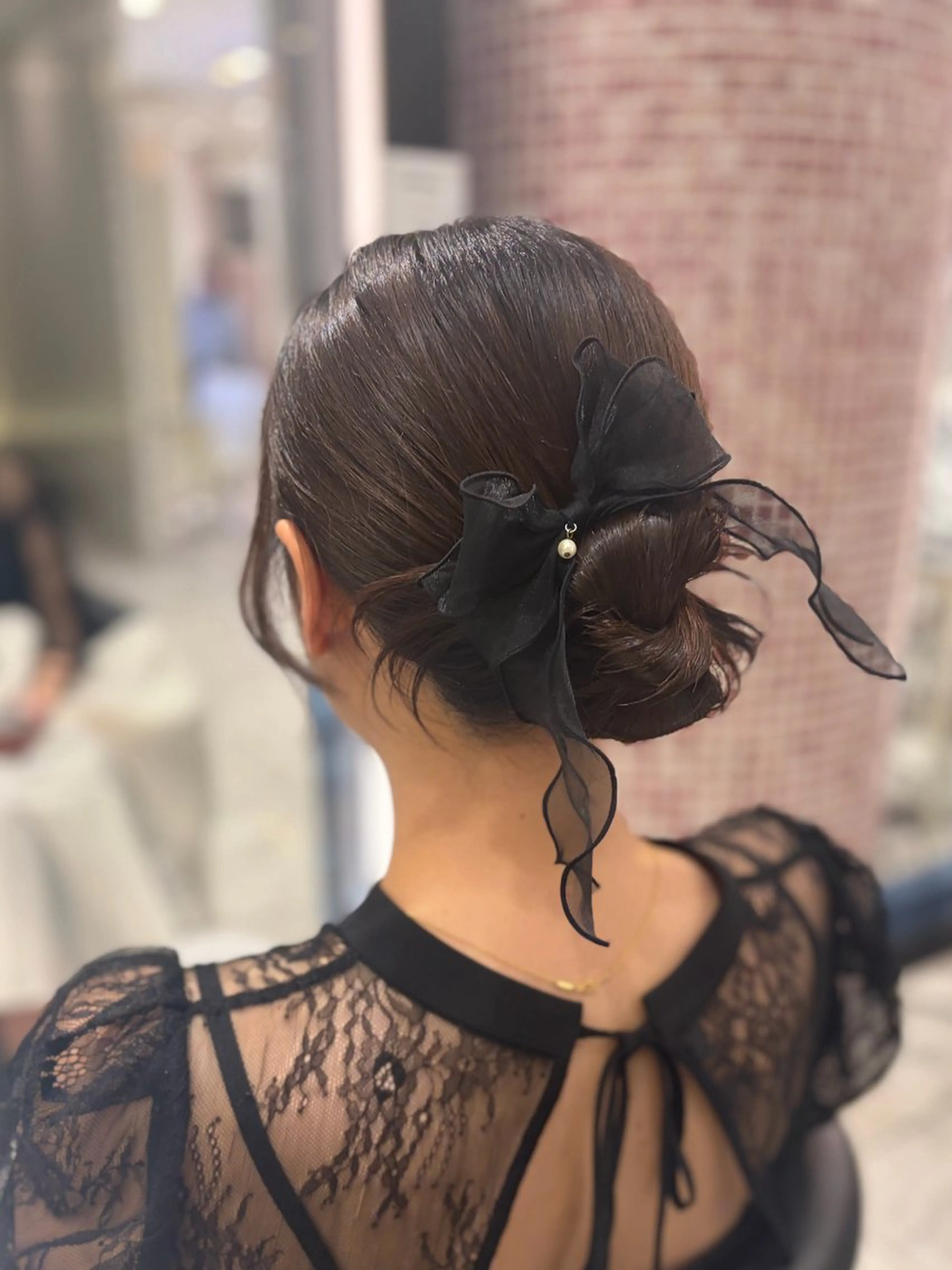 ヘアアレンジ お団子ヘア 結婚式・ブライダル ヘアセット 🌸銀座No.1パー マ🌸いでいあやのヘアスタイル