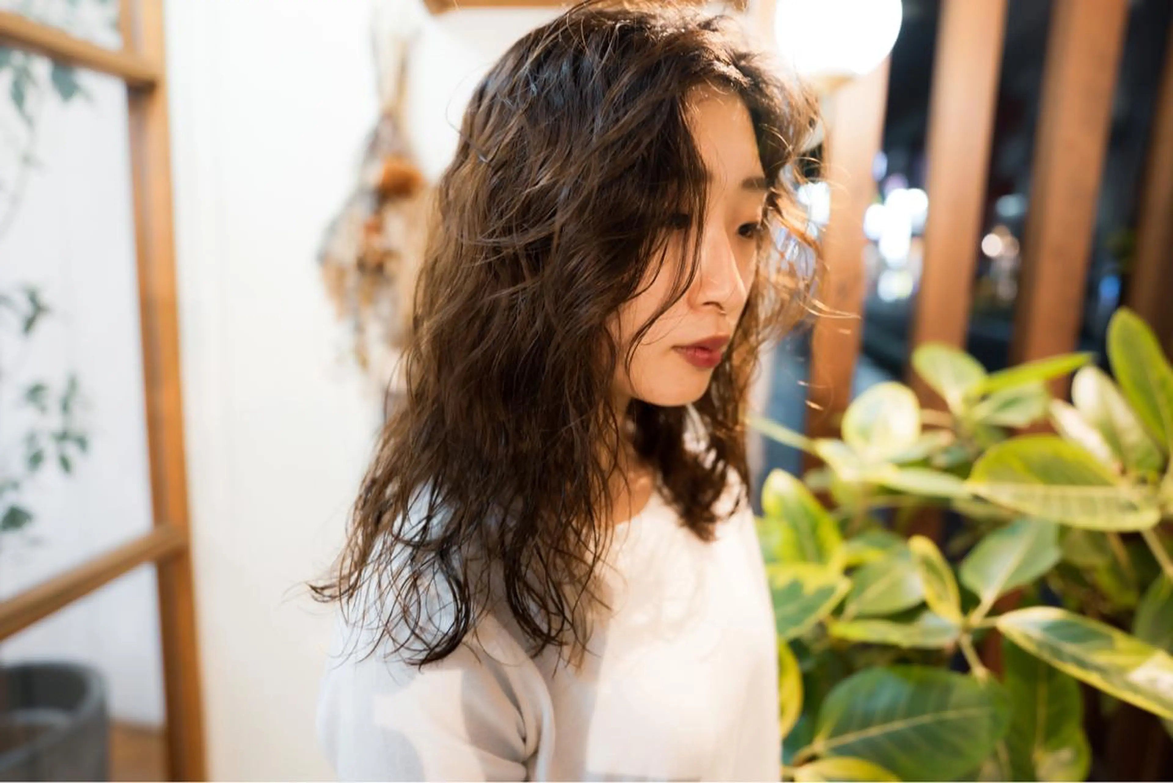 セミロング パーマ セミロングパーマ くせ毛 カット パーマ トリートメント Genta @gegege75のヘアスタイル