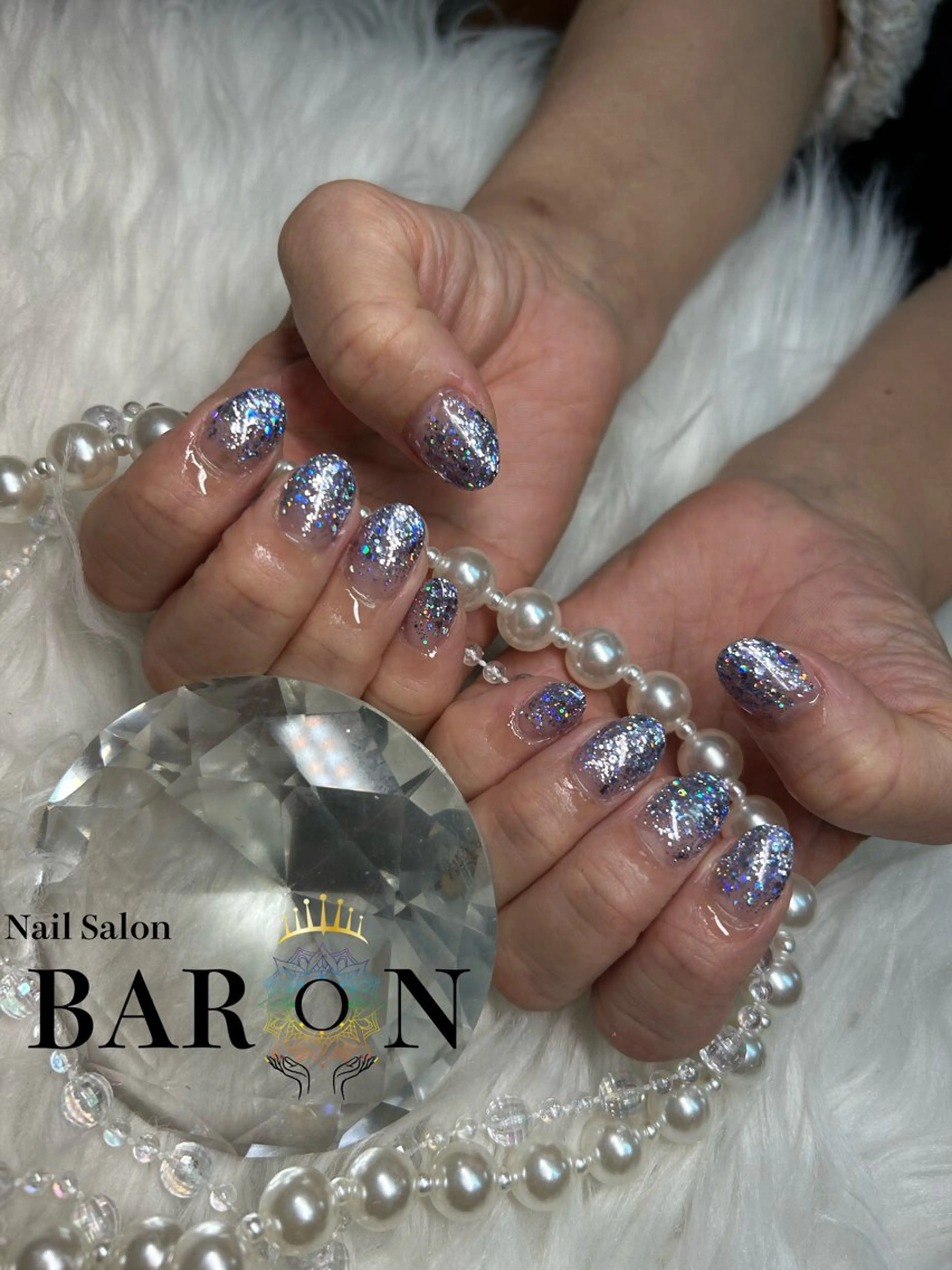 ネイル ラメ(グリッター) ラメグラデーション BARON AIMIのネイルデザイン