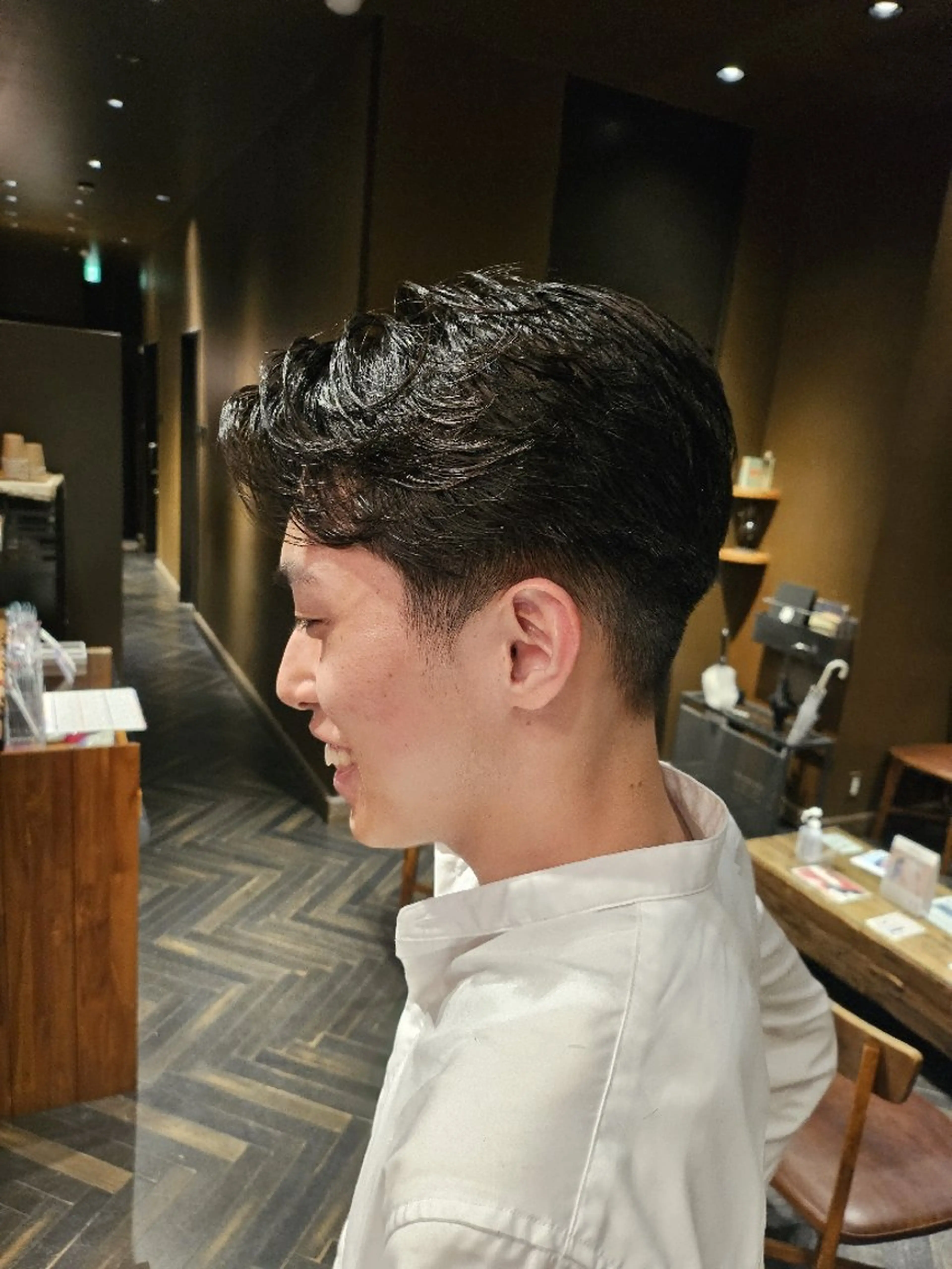 メンズ センターパート カット 矢野 伶菜のヘアスタイル