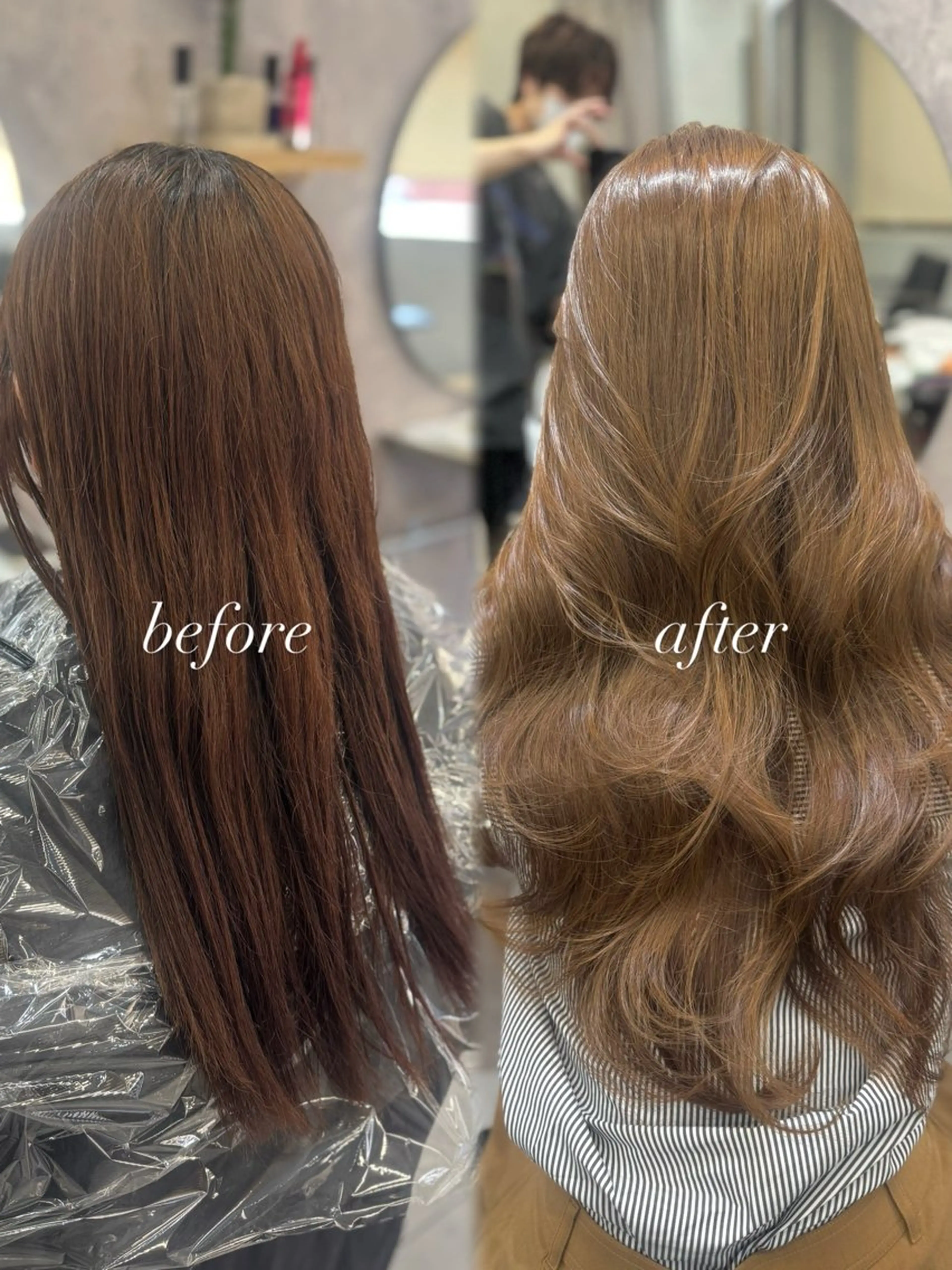 ロング カラー ケアカラー 宮本 優のヘアスタイル