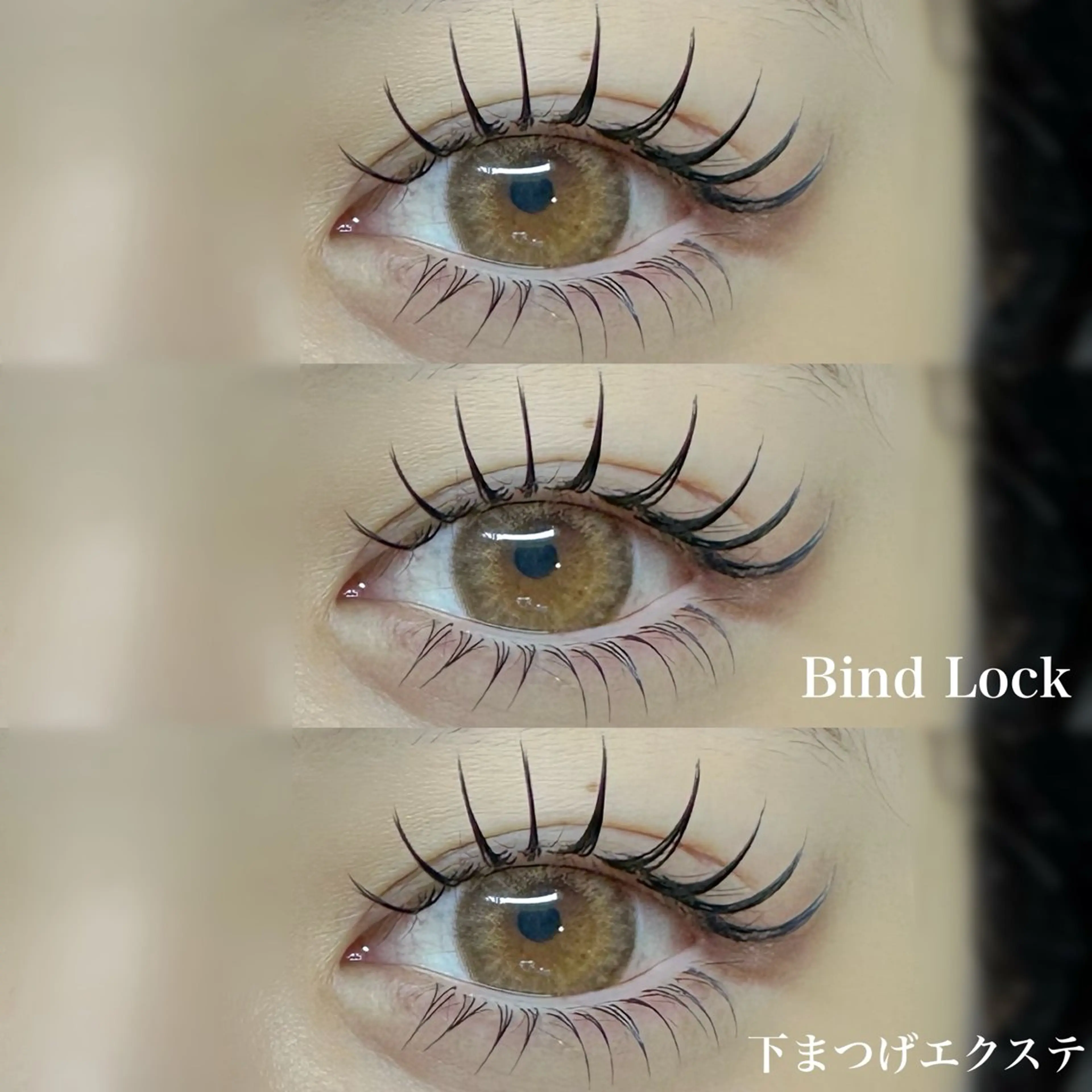 ★人気No.1メニュー★【上下セット】バインドロック 上160本(80束)＋下まつげエクステ50本までの写真