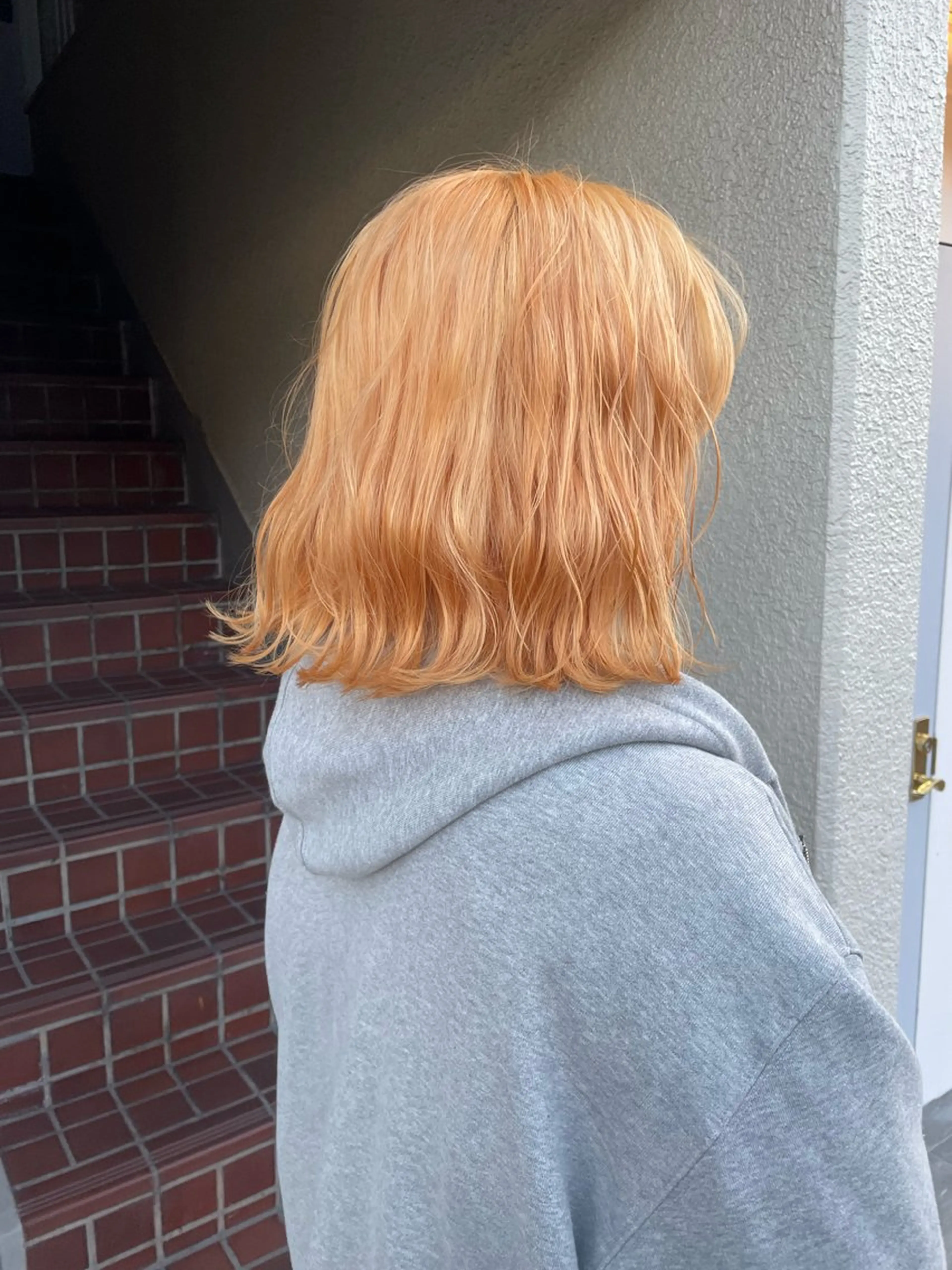 ミディアム カラー ヘアカラー トリートメント カットモデル/ ハイトーン/ゆうあのヘアスタイル