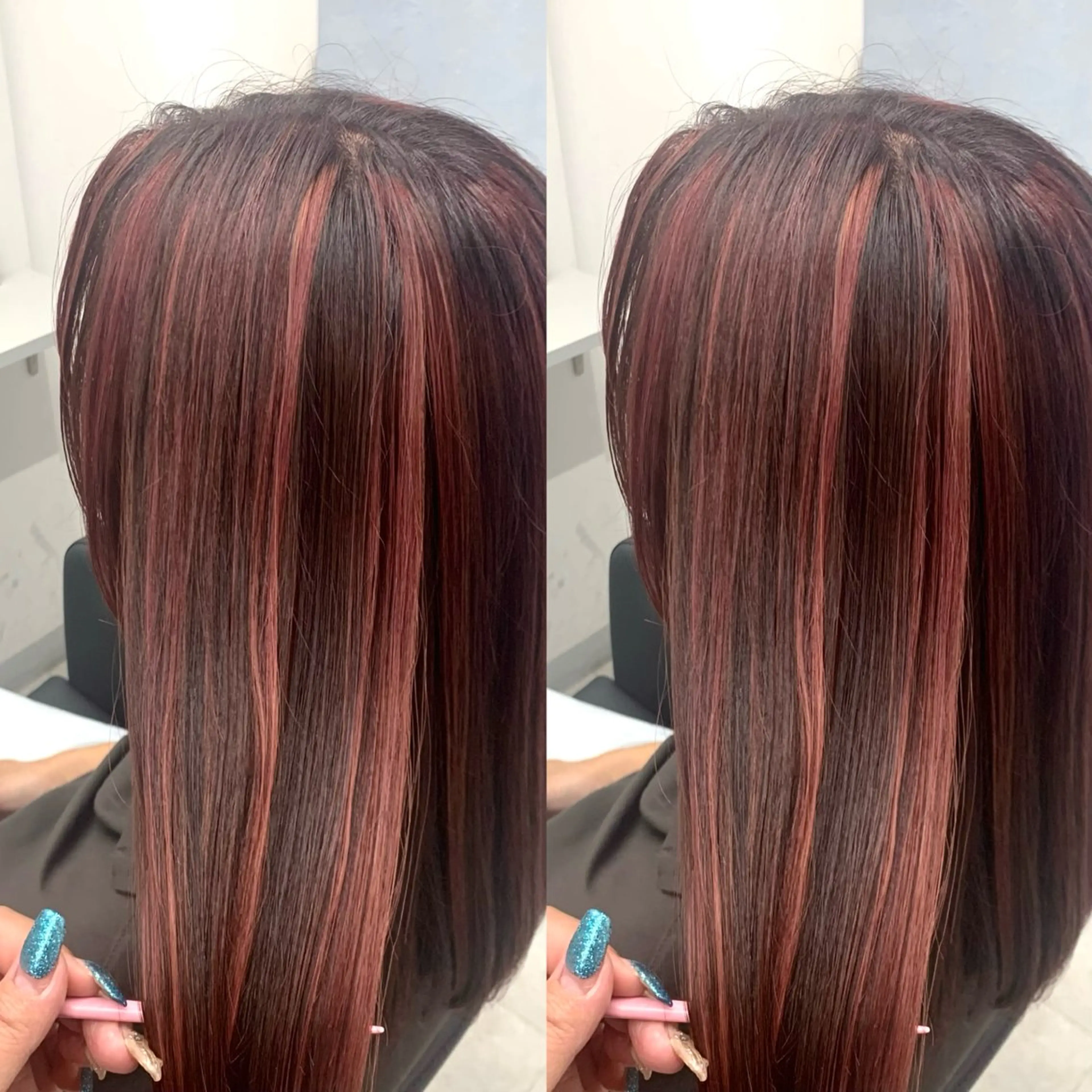 《🔅ケアブリーチ使用🔅》『個性的なデザインがしたい方』ハイライトカラー（ホイル10枚）➕全体カット➕トリートメントの写真