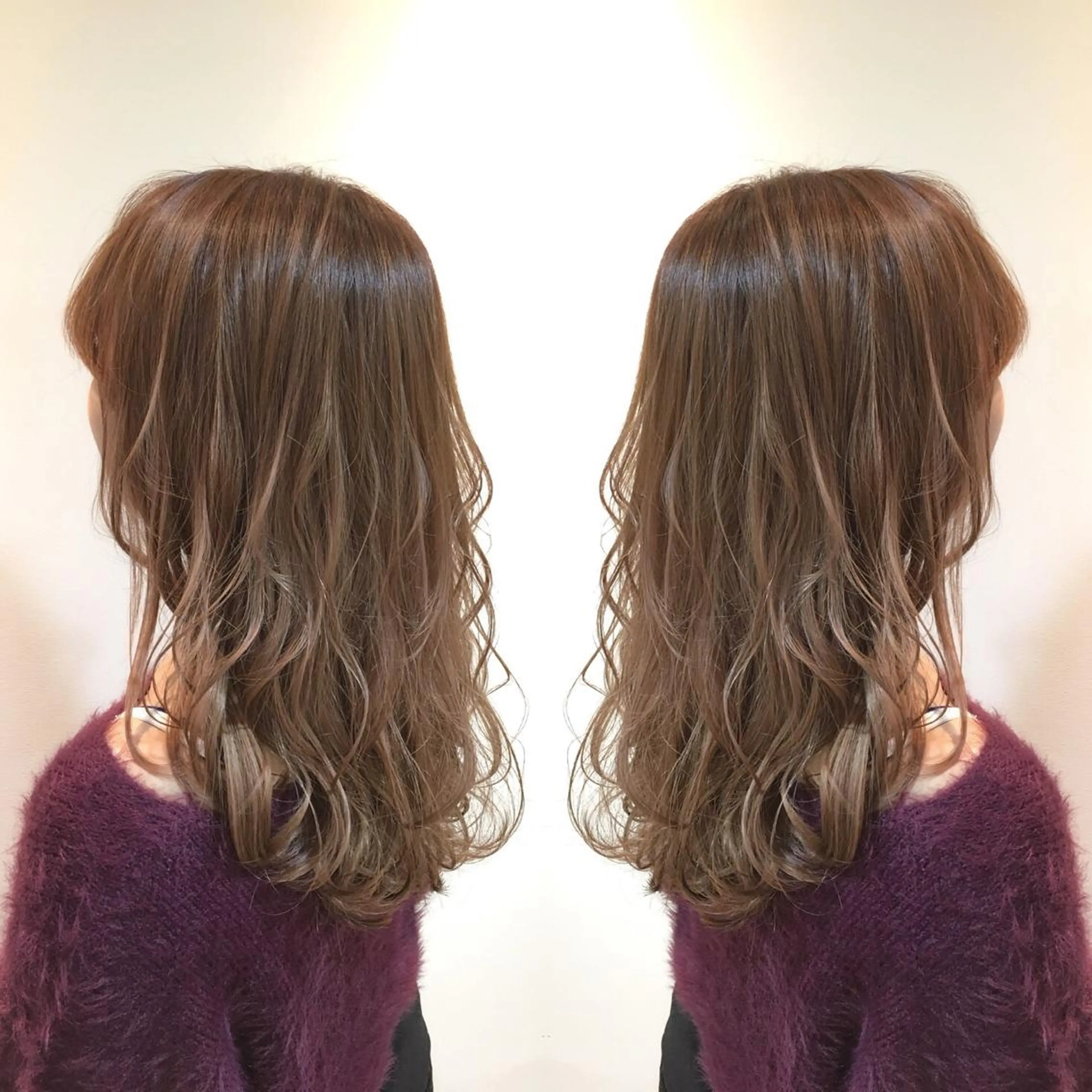 セミロング カラー 🐝肥田 しょーと🐝のヘアスタイル