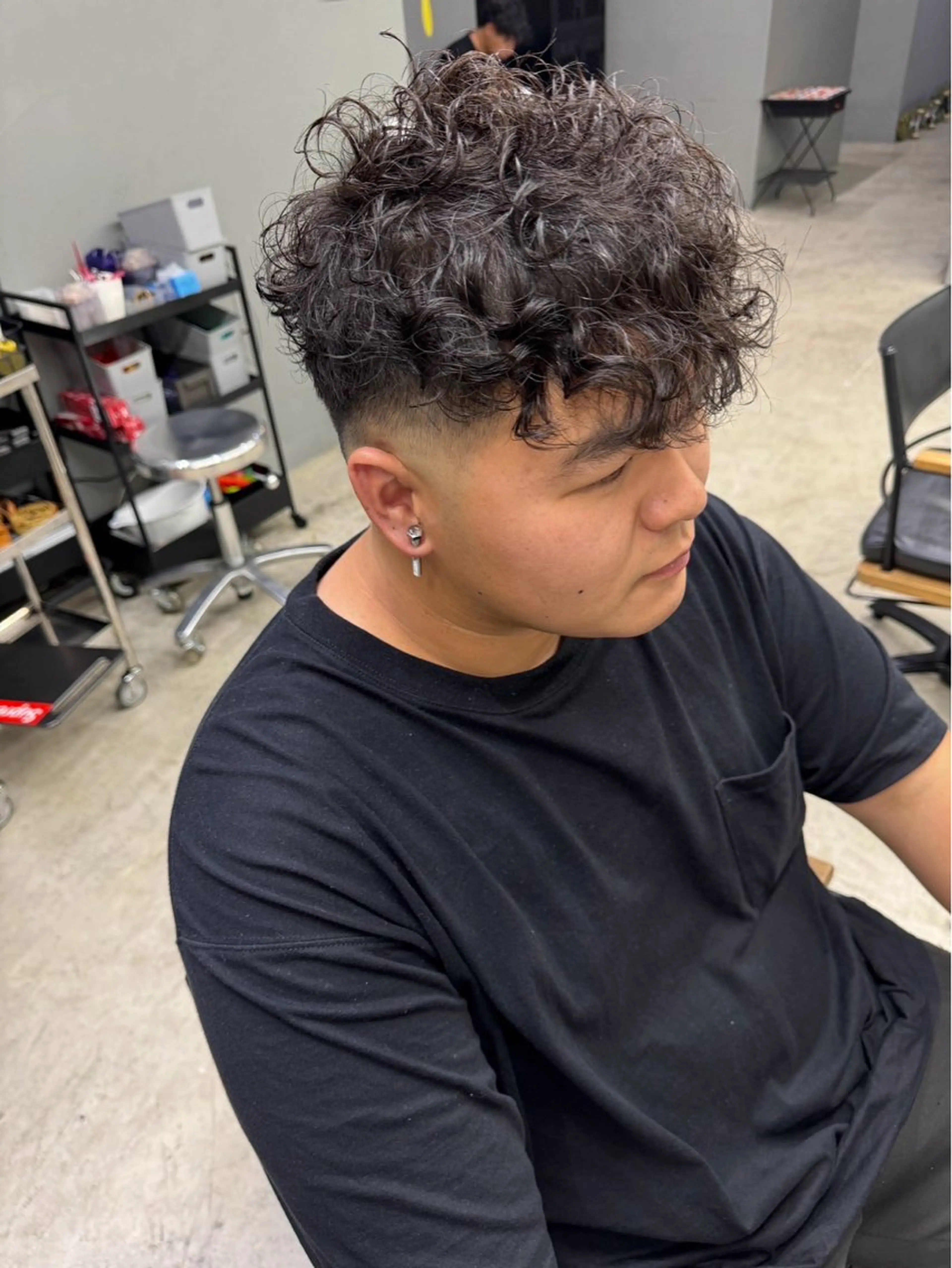 ショート パーマ メンズ カット パーマ メンズ専門サロン wokeのヘアスタイル