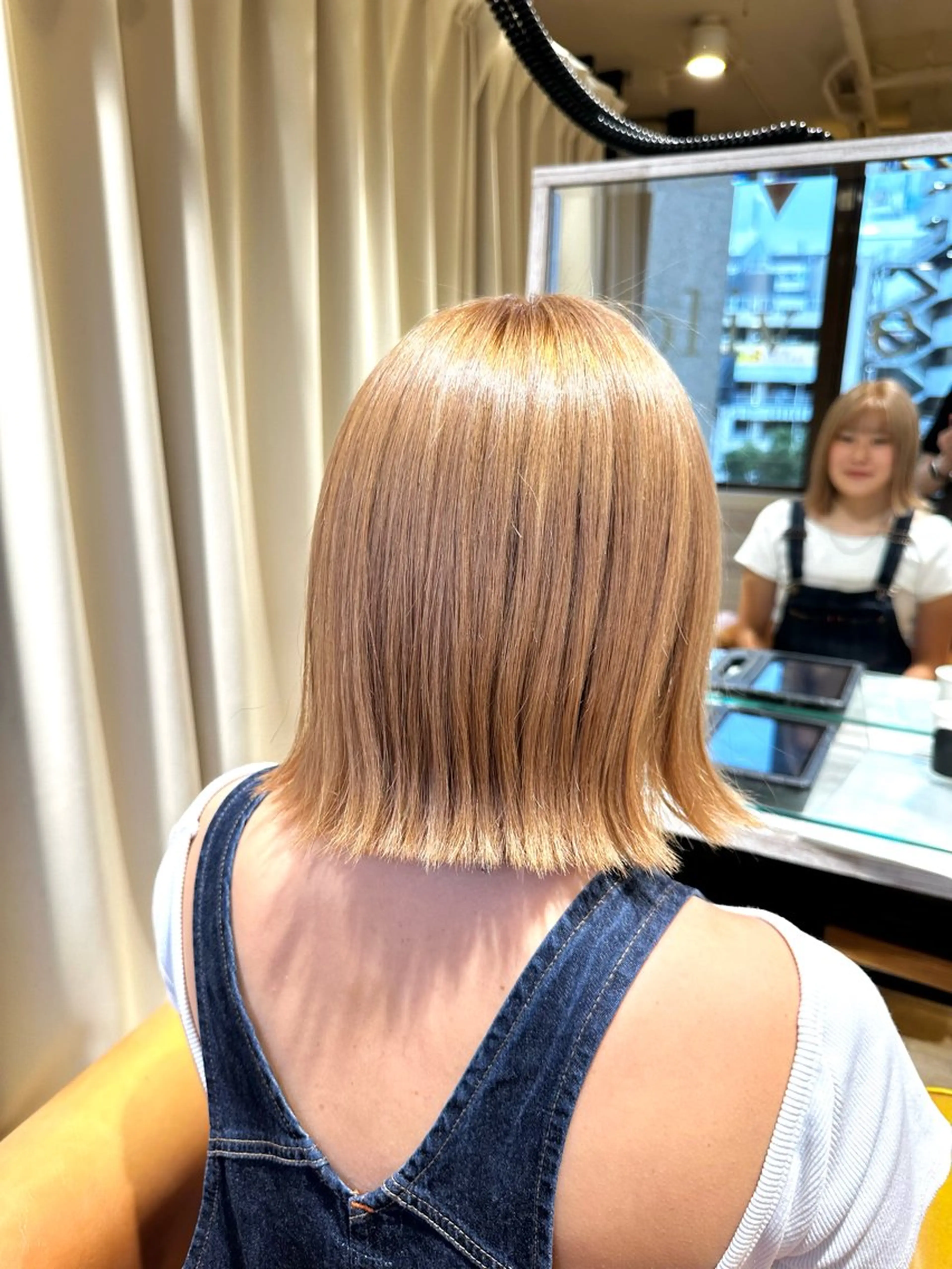 ミディアム カラー ヘアカラー 岡本 葵のヘアスタイル