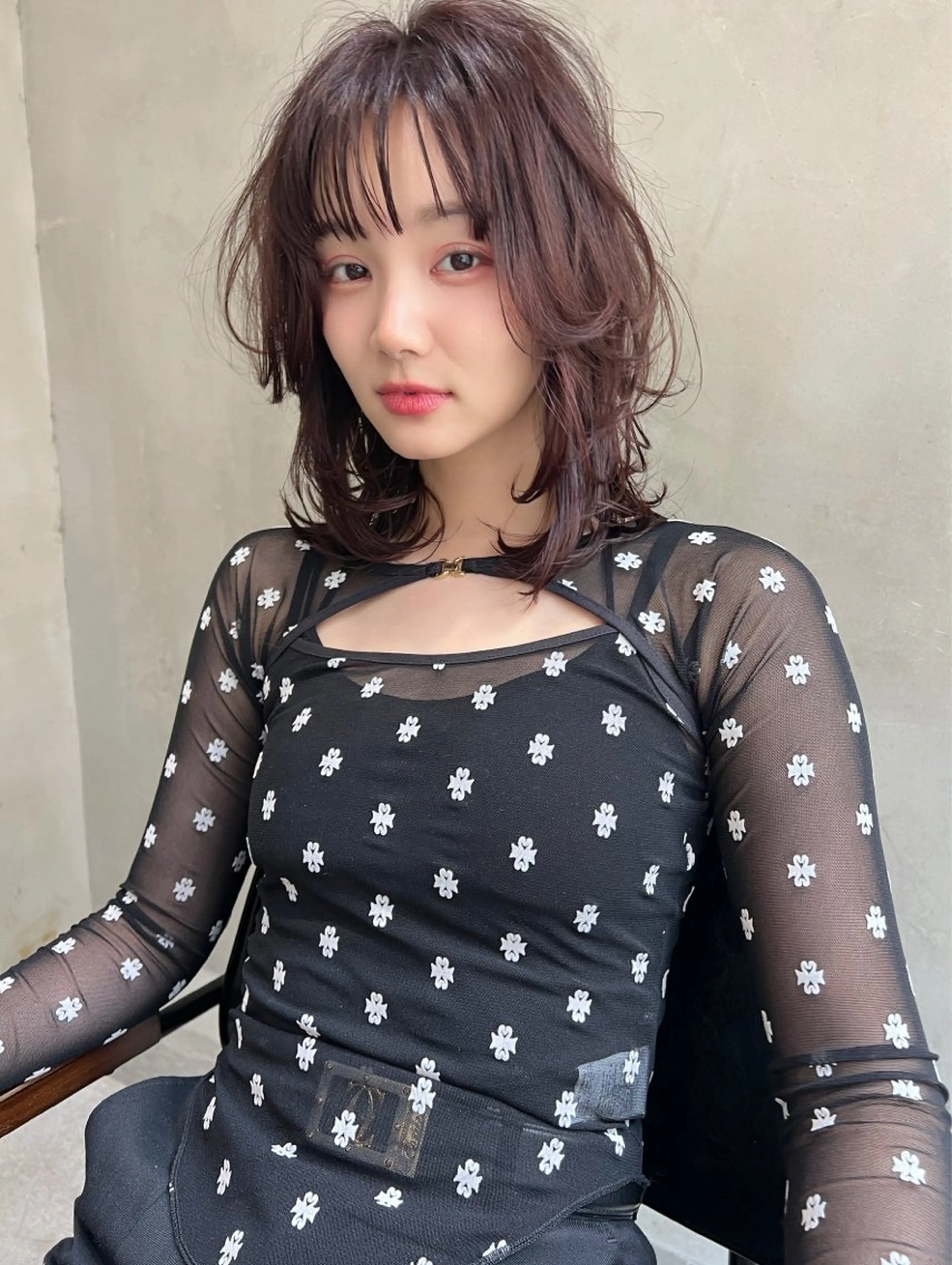 ミディアム 透明感カラー/ 髪質改善/ねねのヘアスタイル