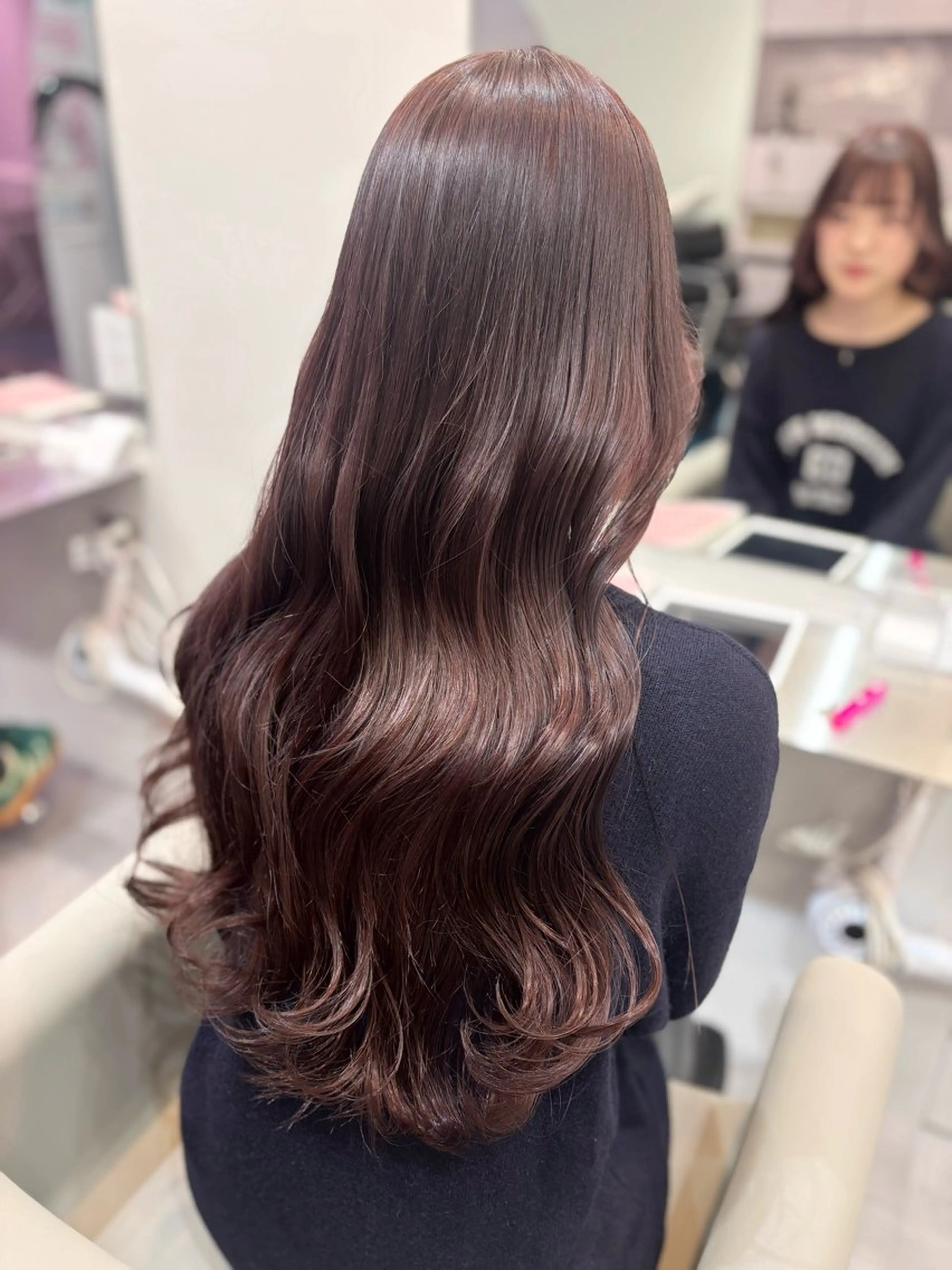 ロング カラー ヘアアレンジ amane໒꒱うる艶 ブリーチ透明感カラーのヘアスタイル