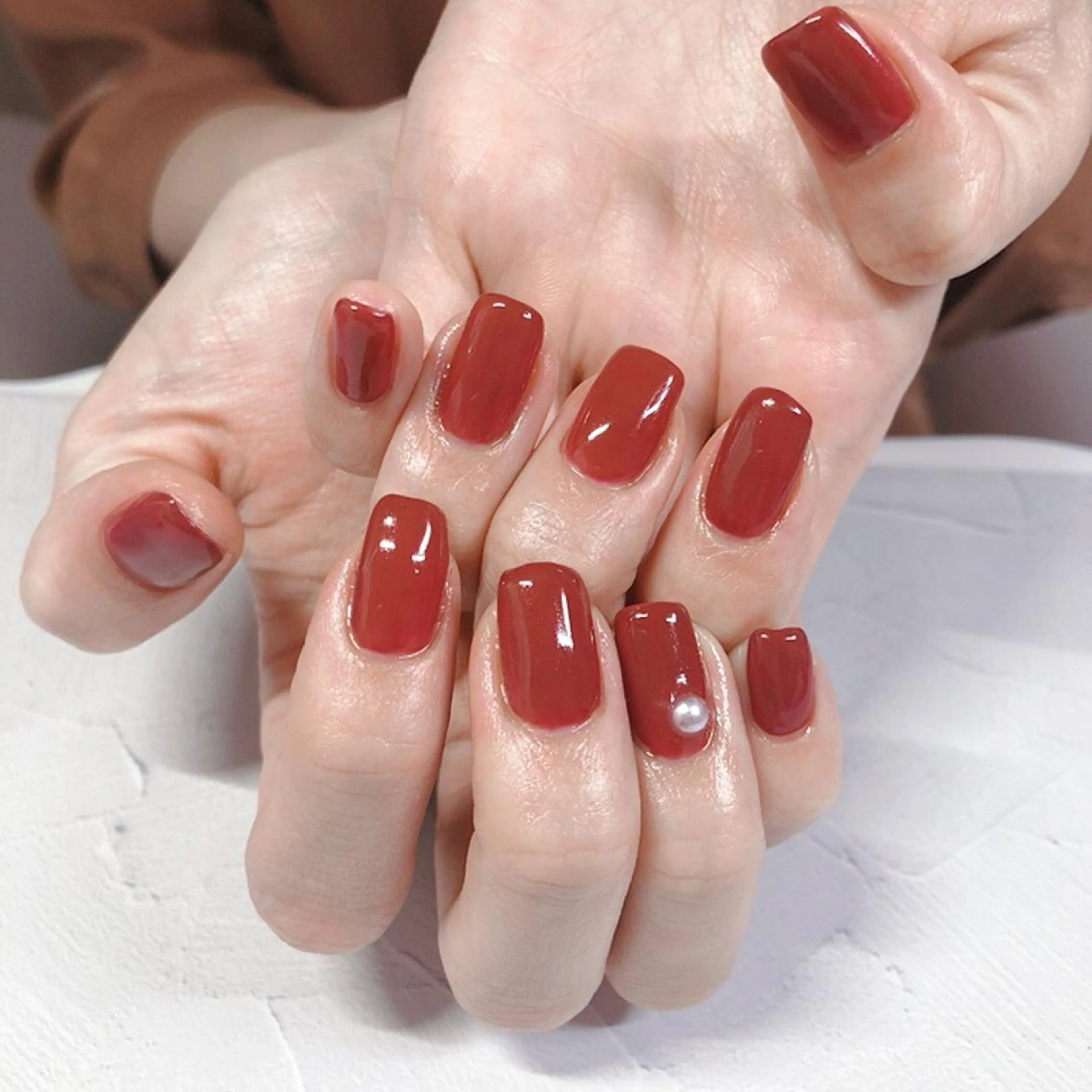 ネイル ワンカラーネイル 奥園 良恵のネイルデザイン