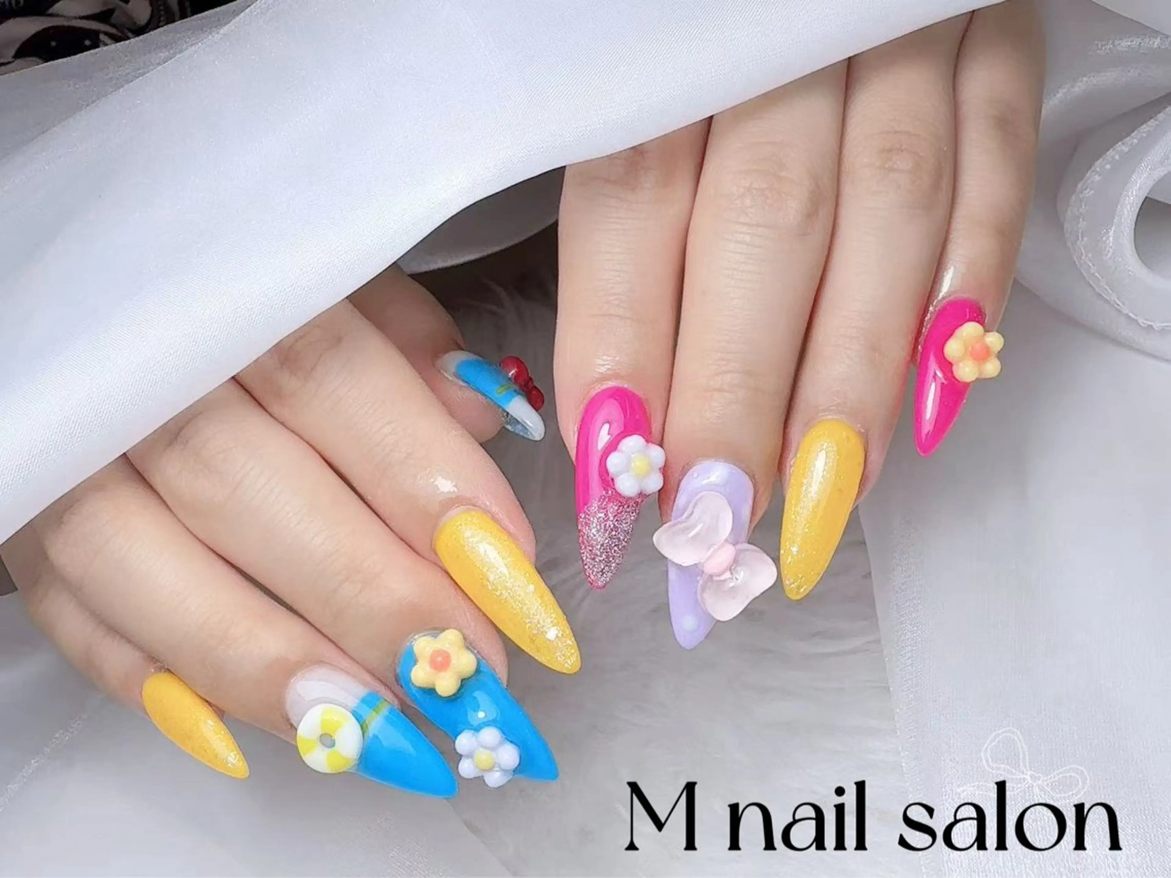 ネイル ハンドネイル M🌷nail 長さだし専門店のネイルデザイン