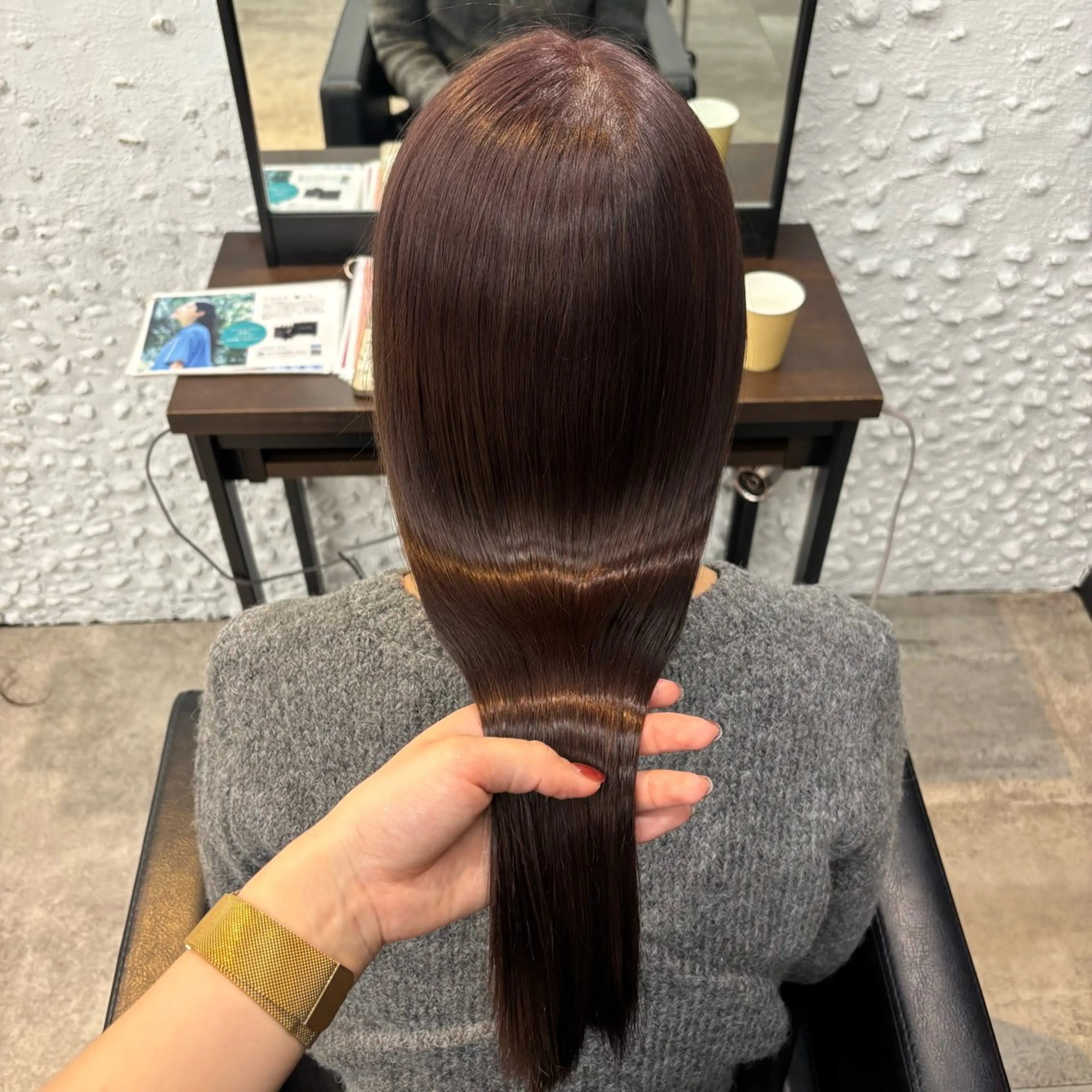 ロング カラー ヘアカラー トリートメント 暖色🍇/透明感/ 髪質改善/YUIKOのヘアスタイル