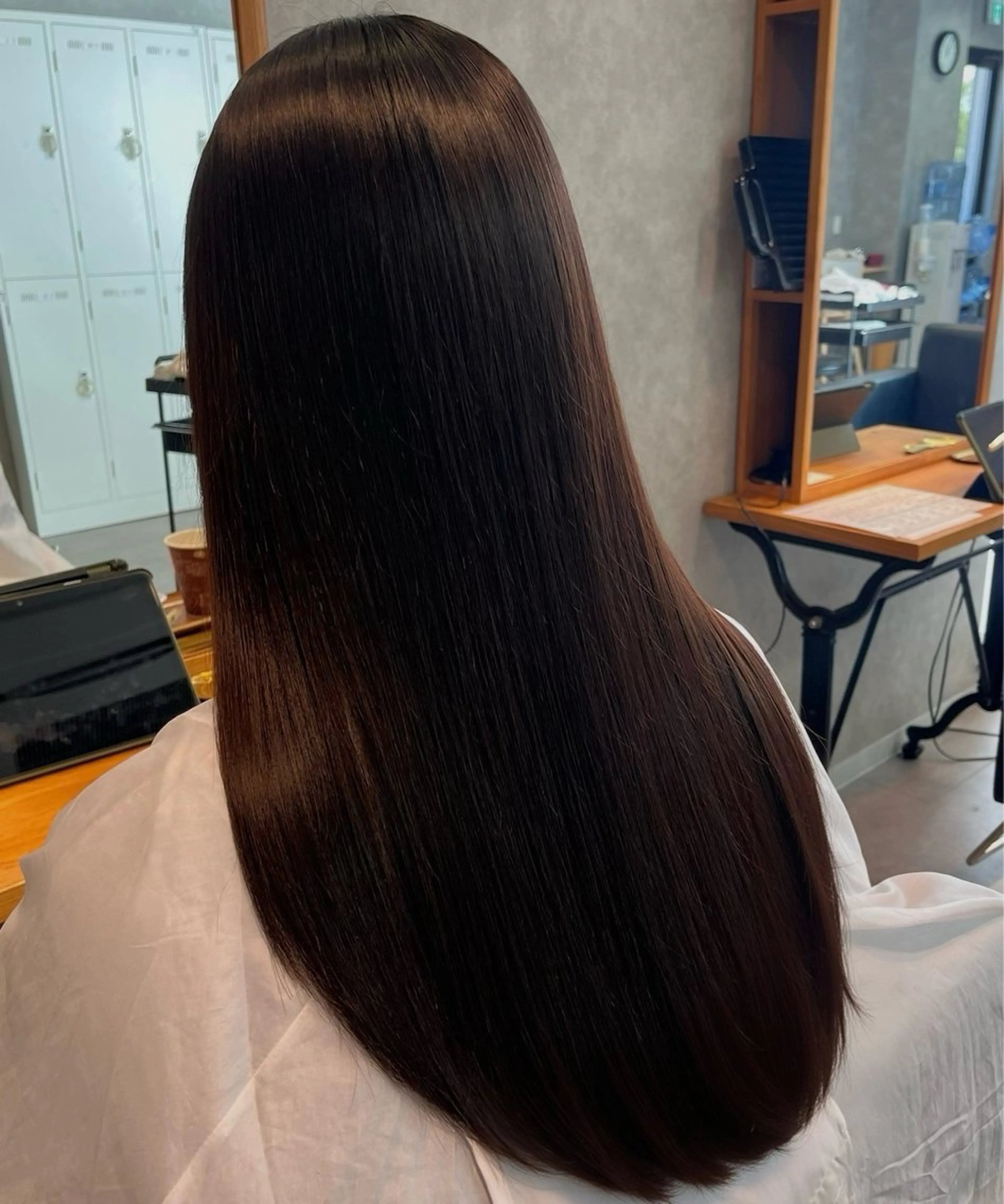 ロング 髪質改善 縮毛矯正 野沢 知花のヘアスタイル