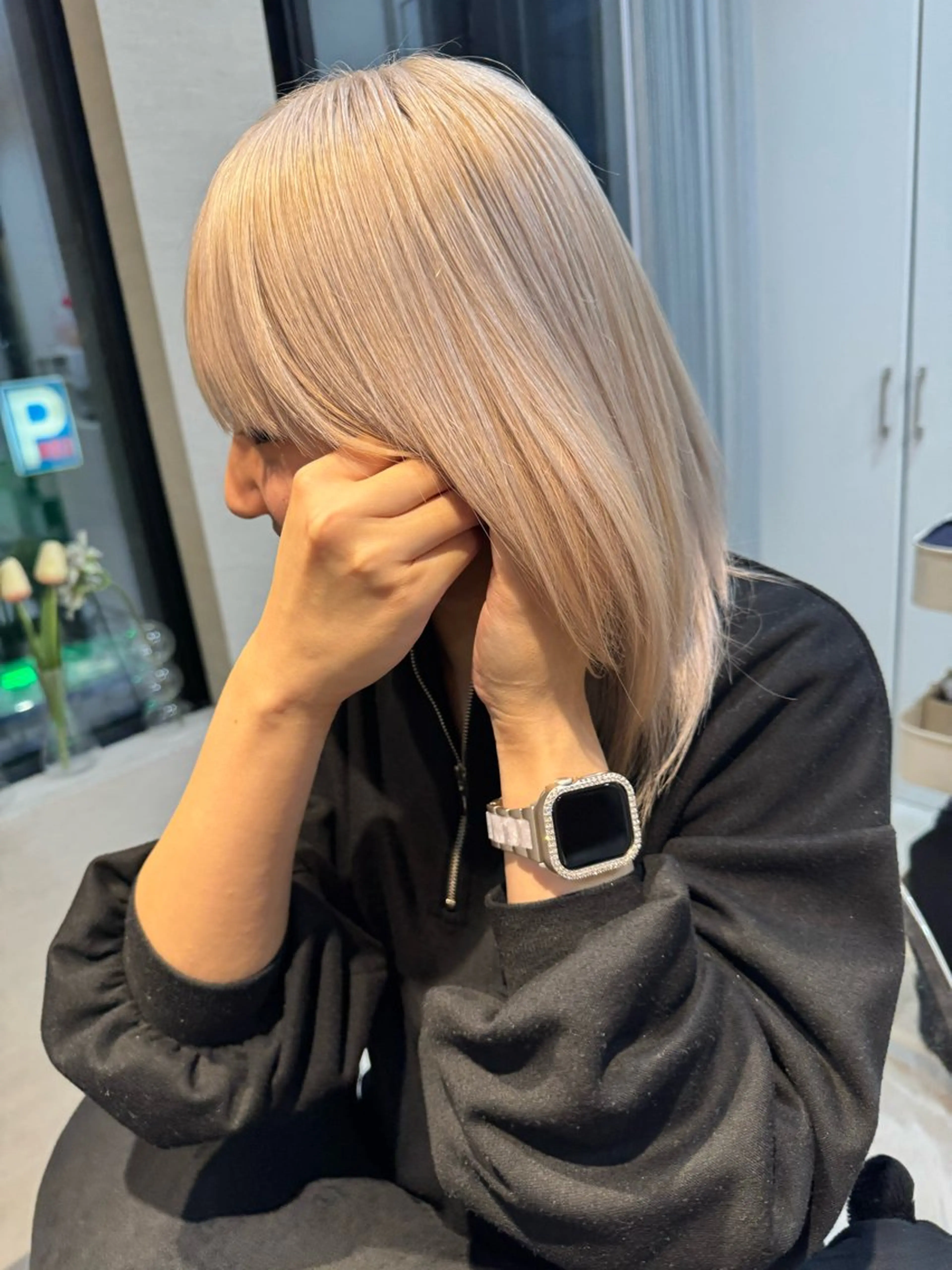 ミディアム カラー ヘアカラー コイデ リュウセイのヘアスタイル