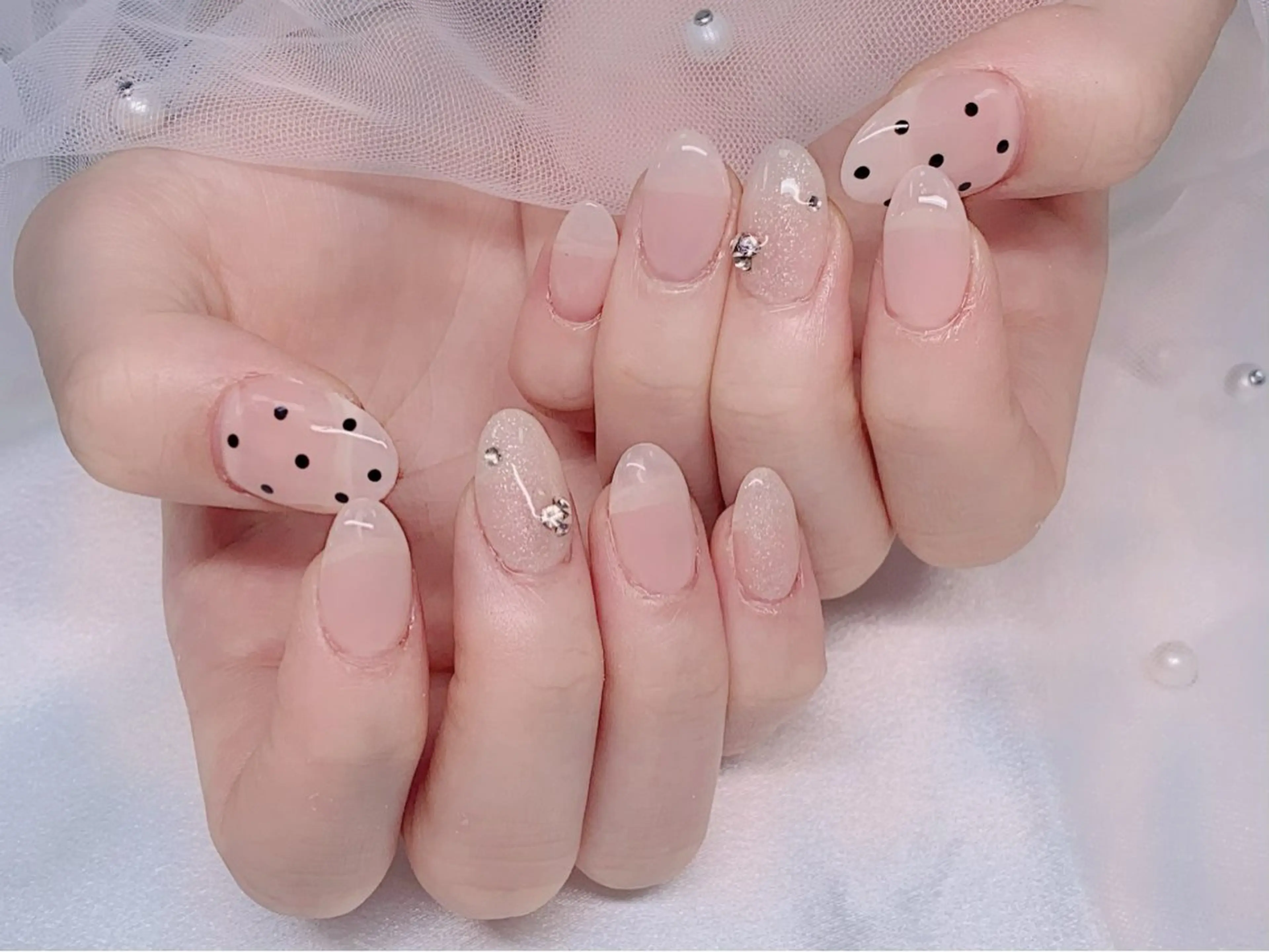 ショート 韓国風ヘア ハンドネイル ETERNA Nail 銀座店【パラジェル/フィルイン/チップ長さだし/マグネット/ニュアンス】所属・ア カリのネイルデザイン