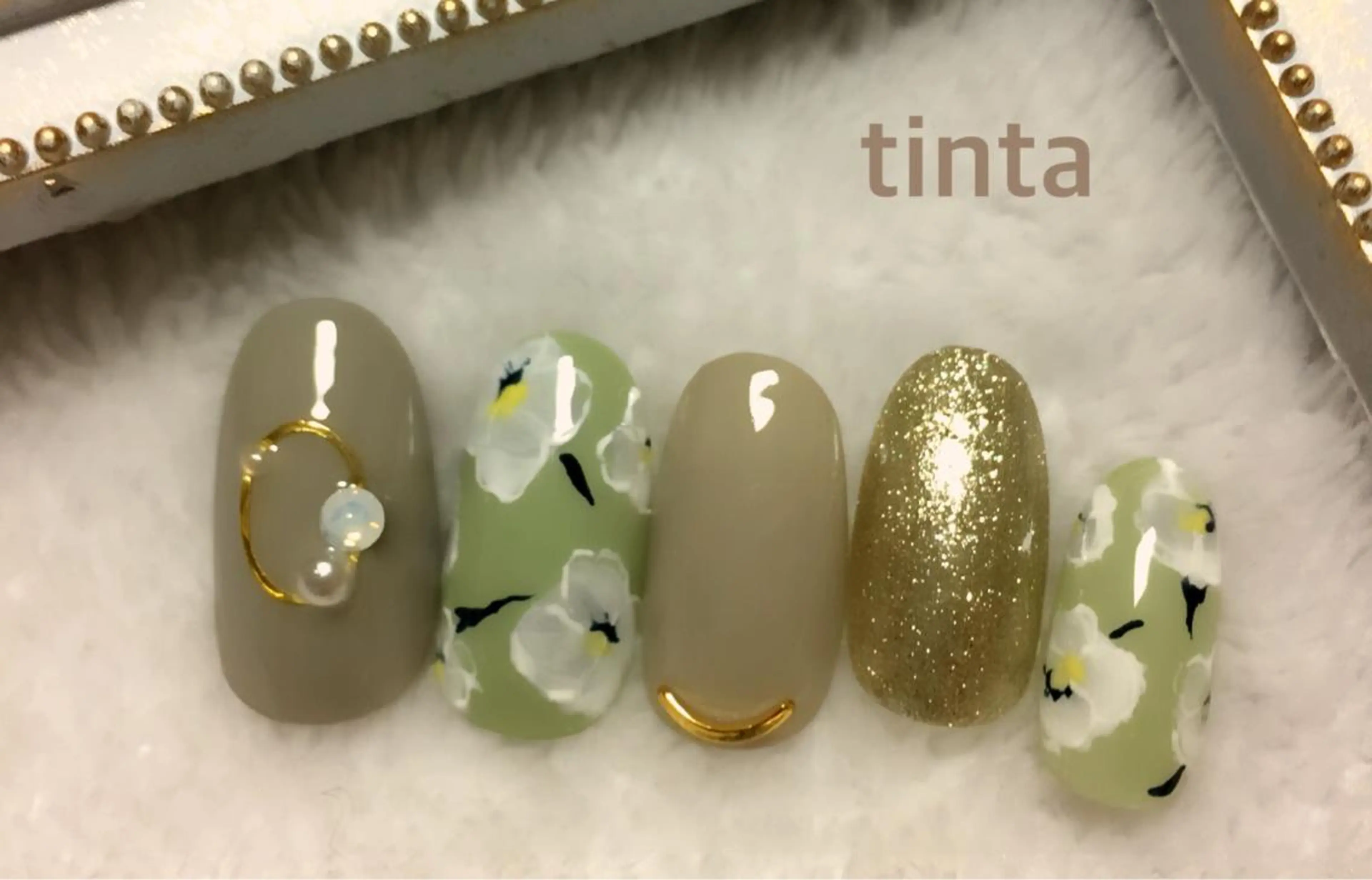 ネイル フラワーネイル ネイルサロン ティンタ所属・馬場 典子のネイルデザイン