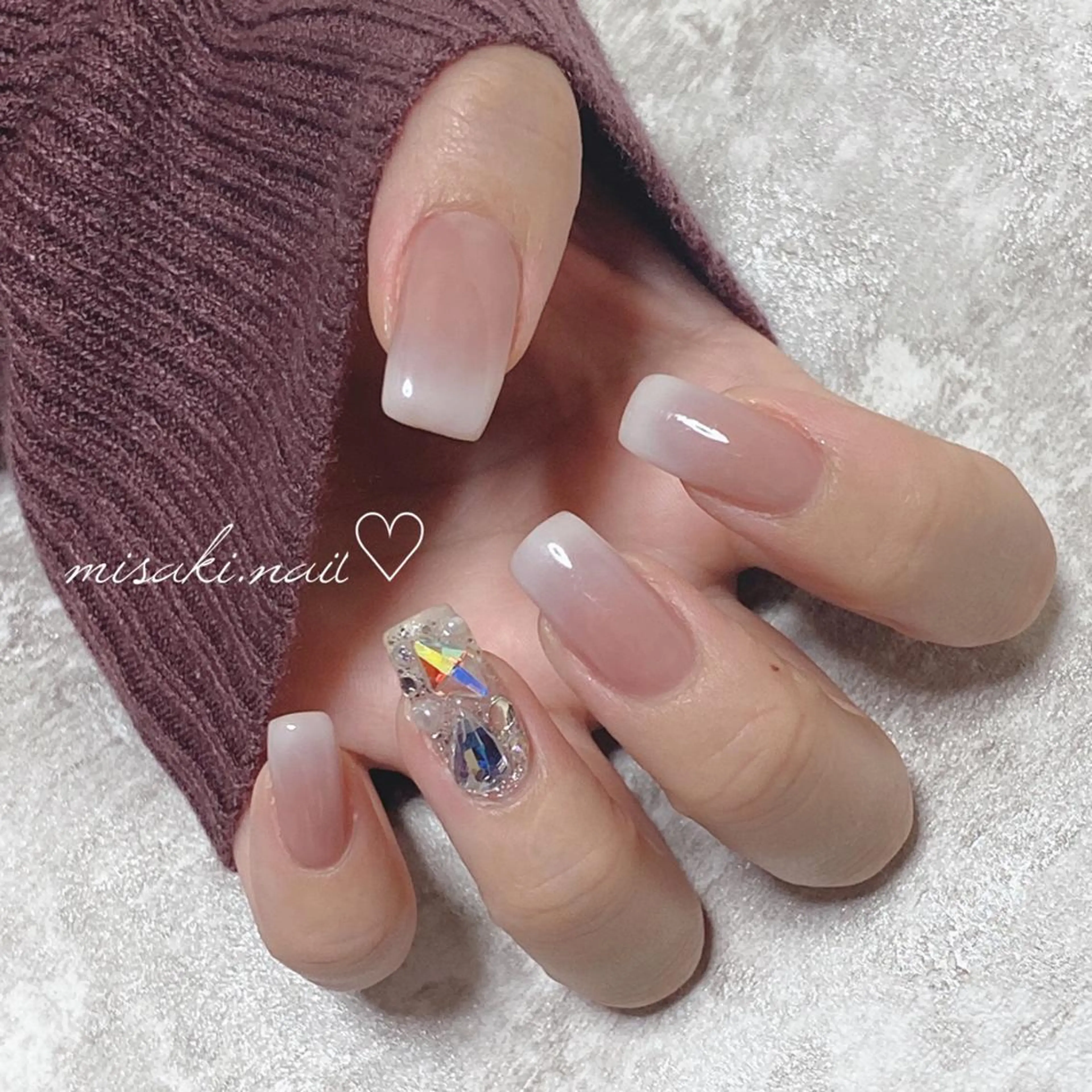 ネイル 韓国ネイル ワンホンネイル ハンドネイル nailsalon miinailsのネイルデザイン