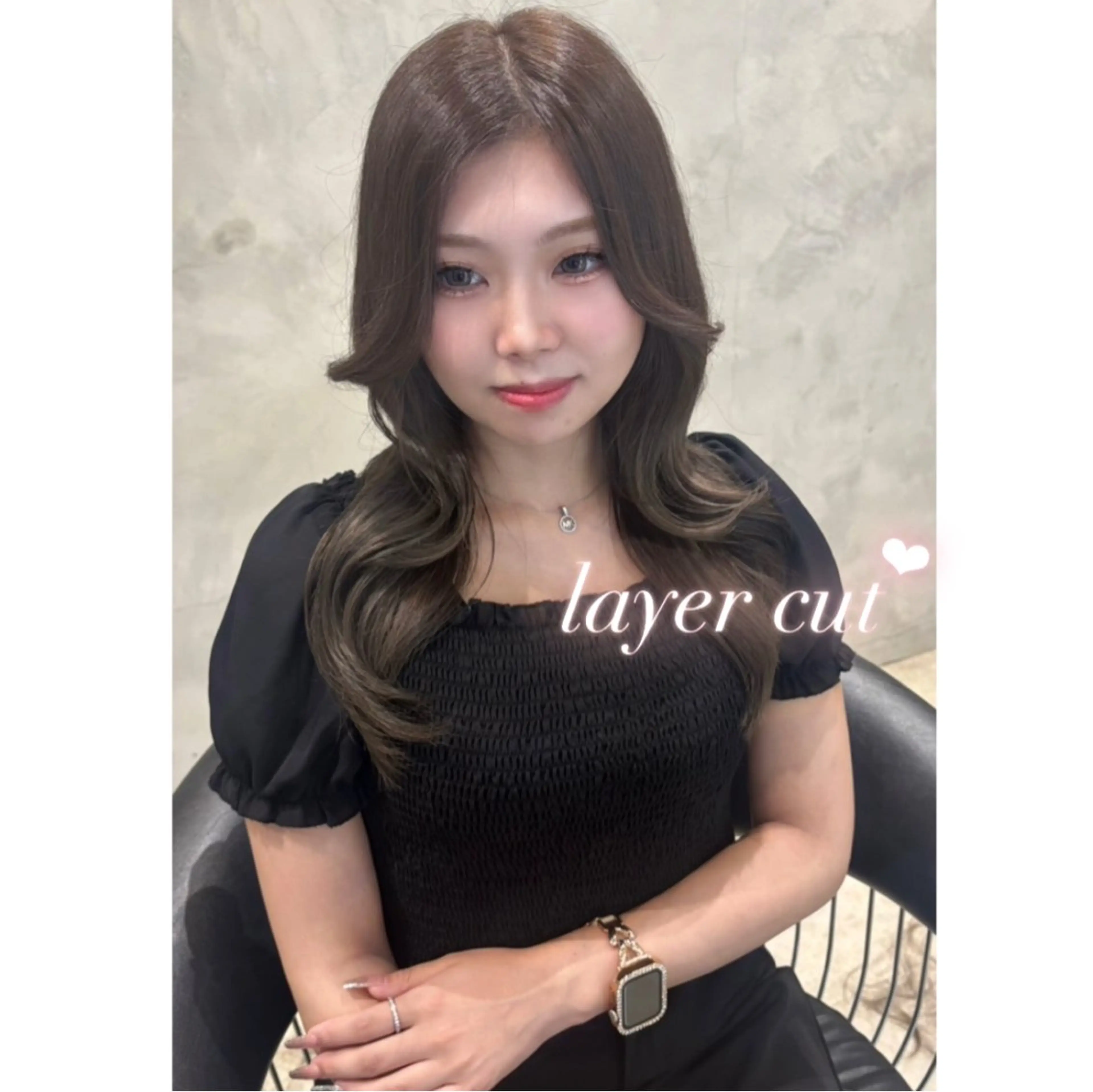 ロング カラー くびれヘア レイヤーカット カット ヘアカラー トリートメント Rino 🎀🖤のヘアスタイル