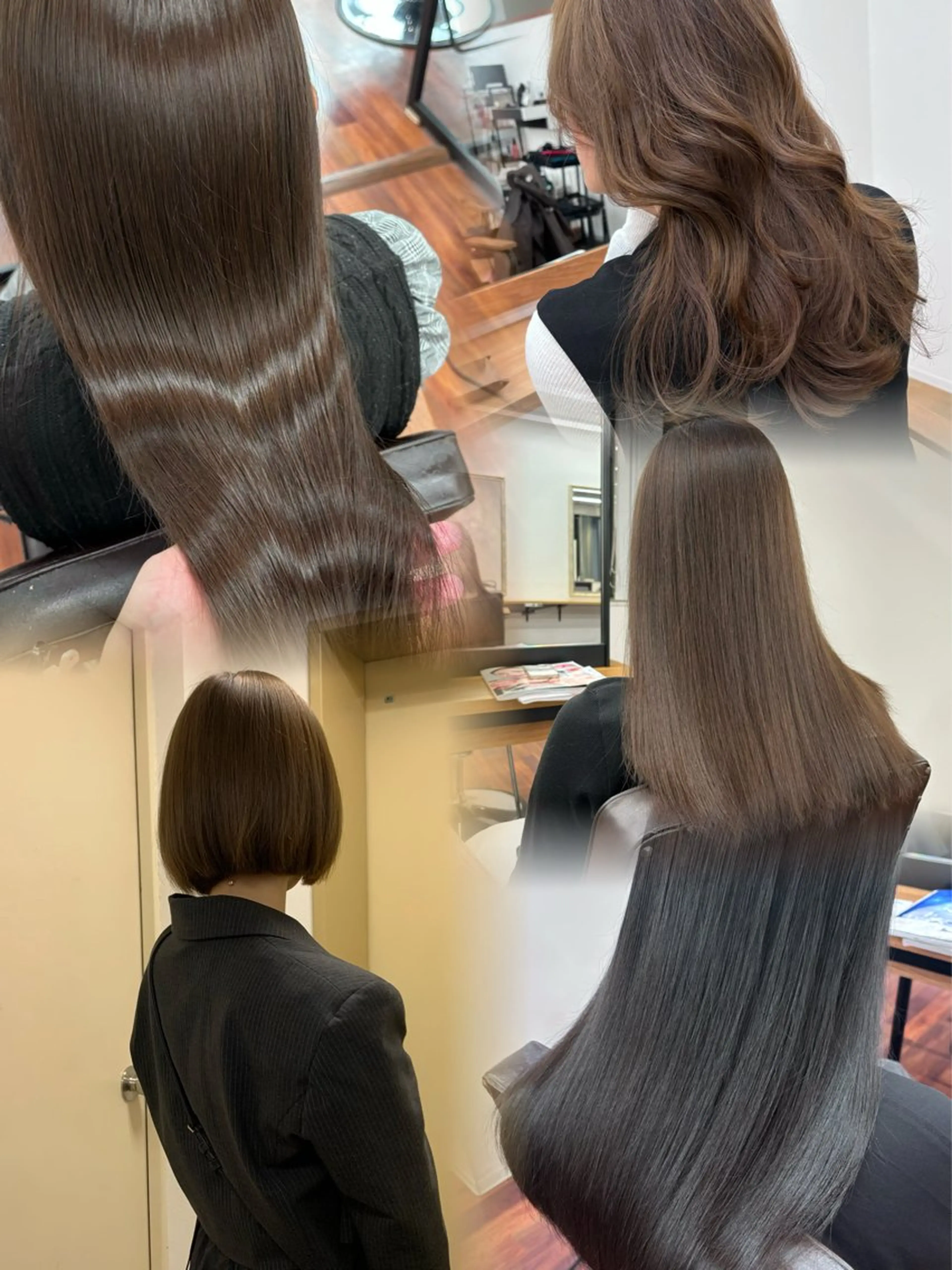 ミディアム カラー ヘアアレンジ グランルッソ所属・岡山× バレイヤージュカラーのヘアスタイル