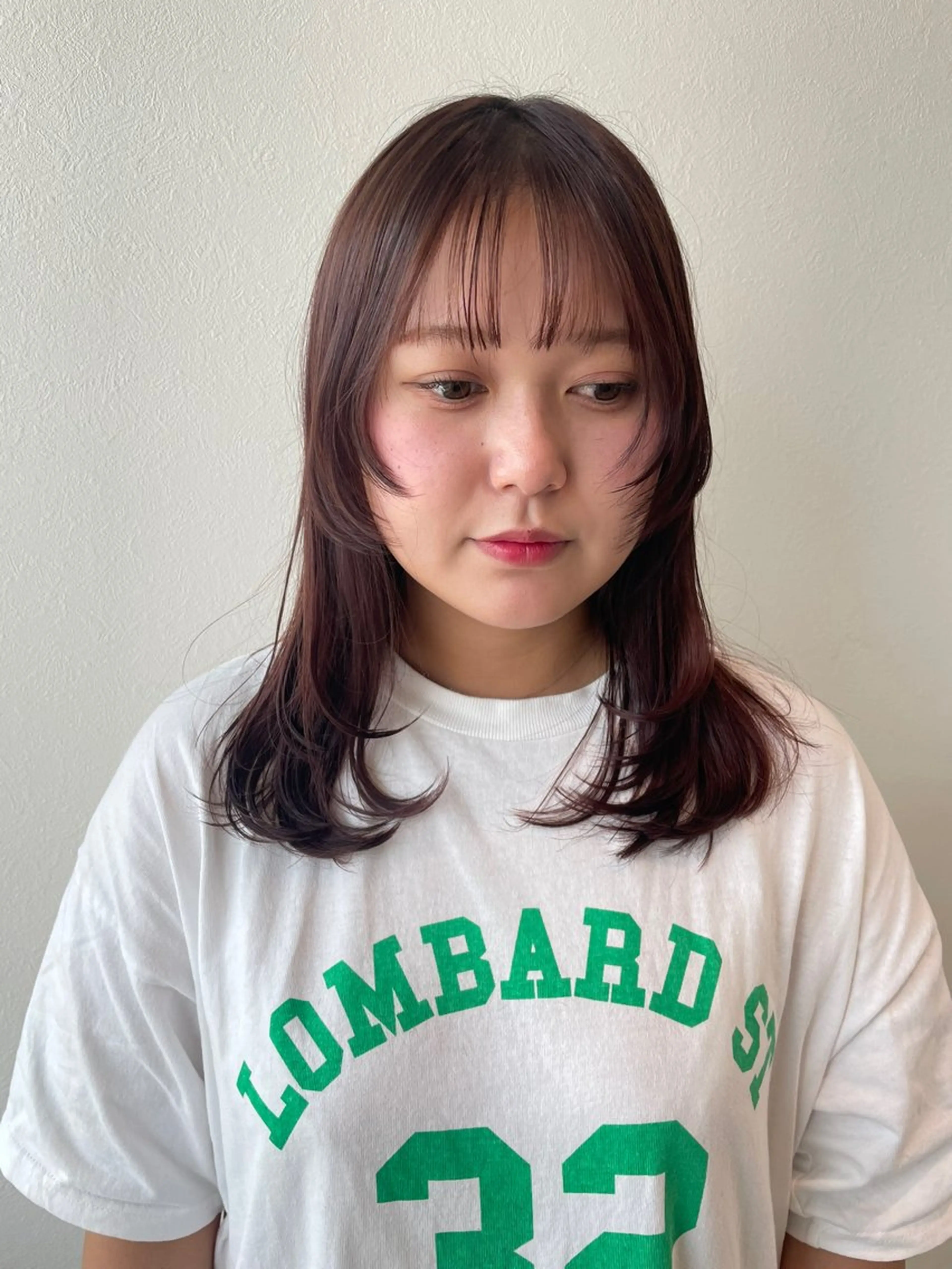 セミロング カラー ヘアアレンジ ヘアカラー トリートメント 木村 架音のヘアスタイル