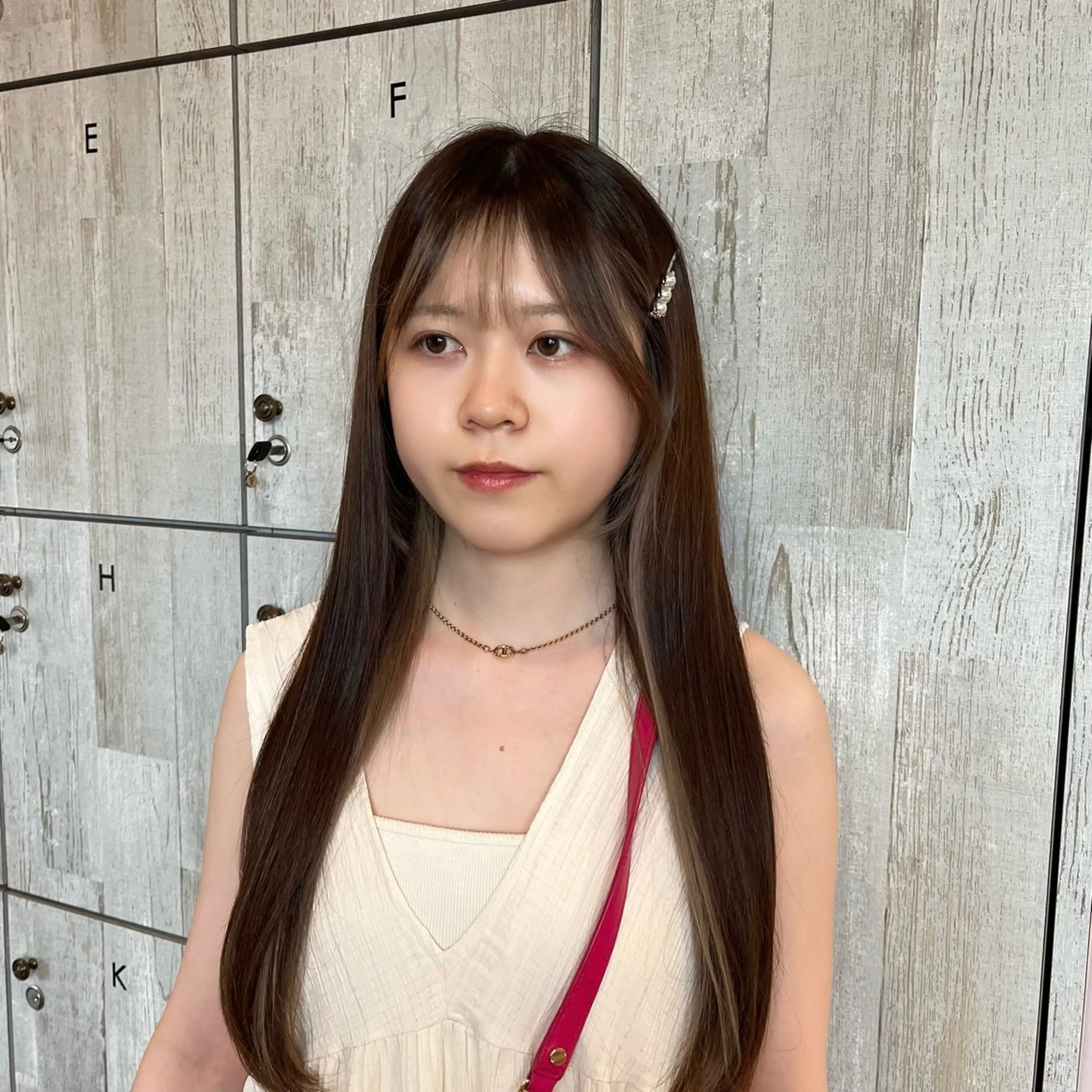 ロング カラー ベージュカラー ブリーチ ブリーチなしカラー ヘアカラー トリートメント フルールドソレイユ所属・♡ナナコ♡ レイヤー/艶髪のヘアスタイル