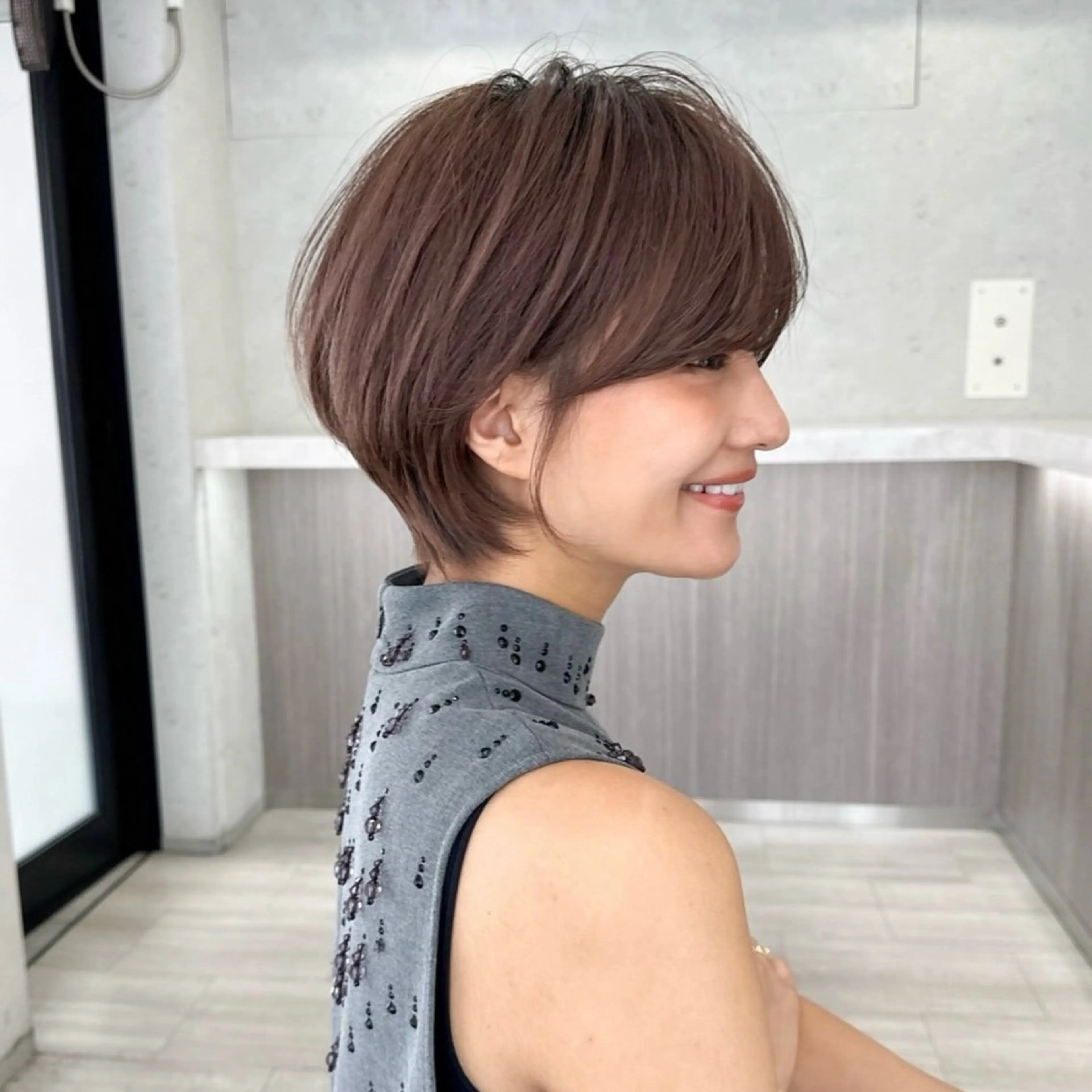 ショート 透明感カラー ふうか　渋谷のヘアスタイル