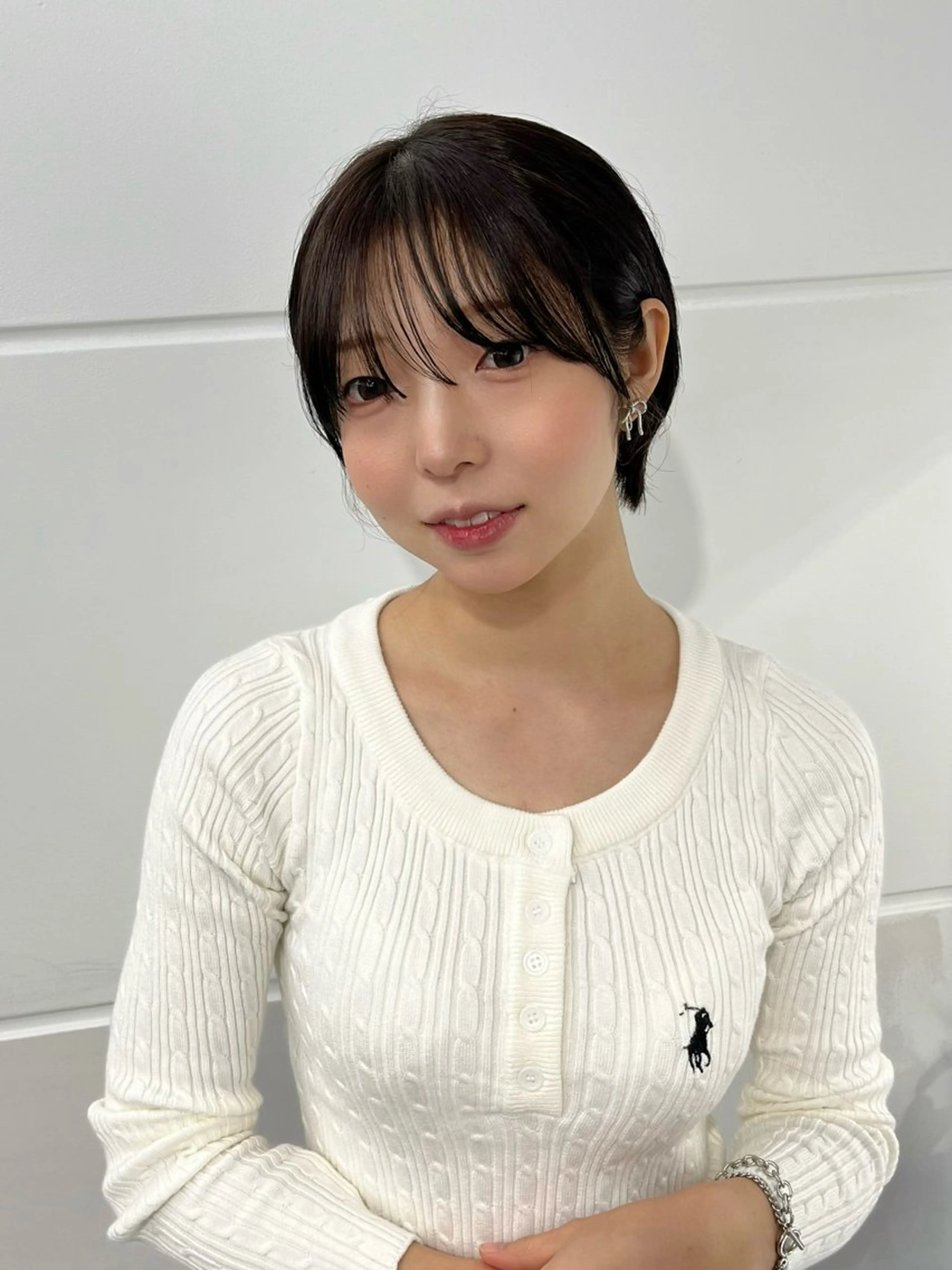 ショート 縮毛矯正/ハイトーン /パーマ/前原汐🎐のヘアスタイル