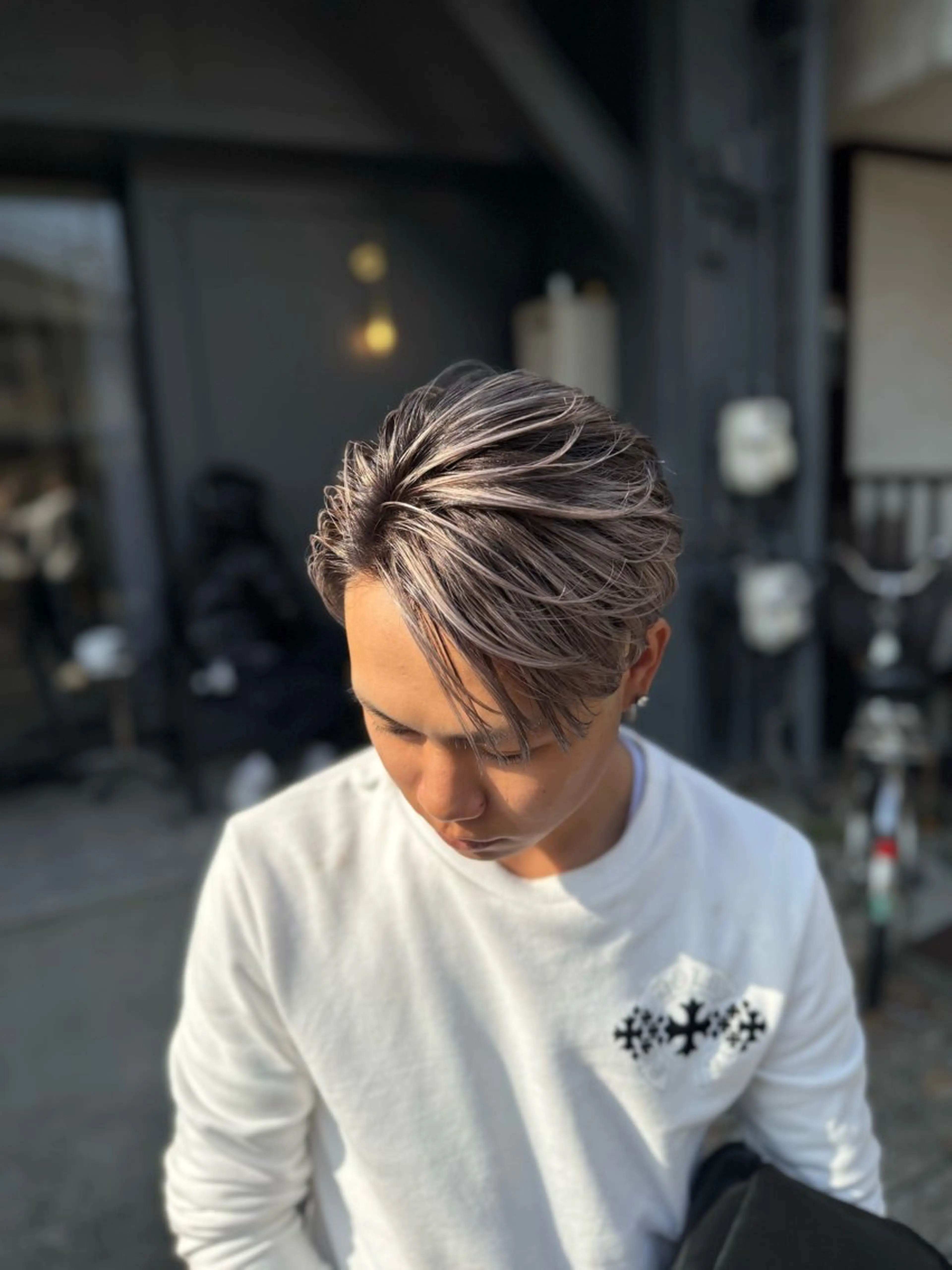 ショート カラー メンズ カット ヘアカラー ヘアセット 【men's Lapis横浜】海人のヘアスタイル