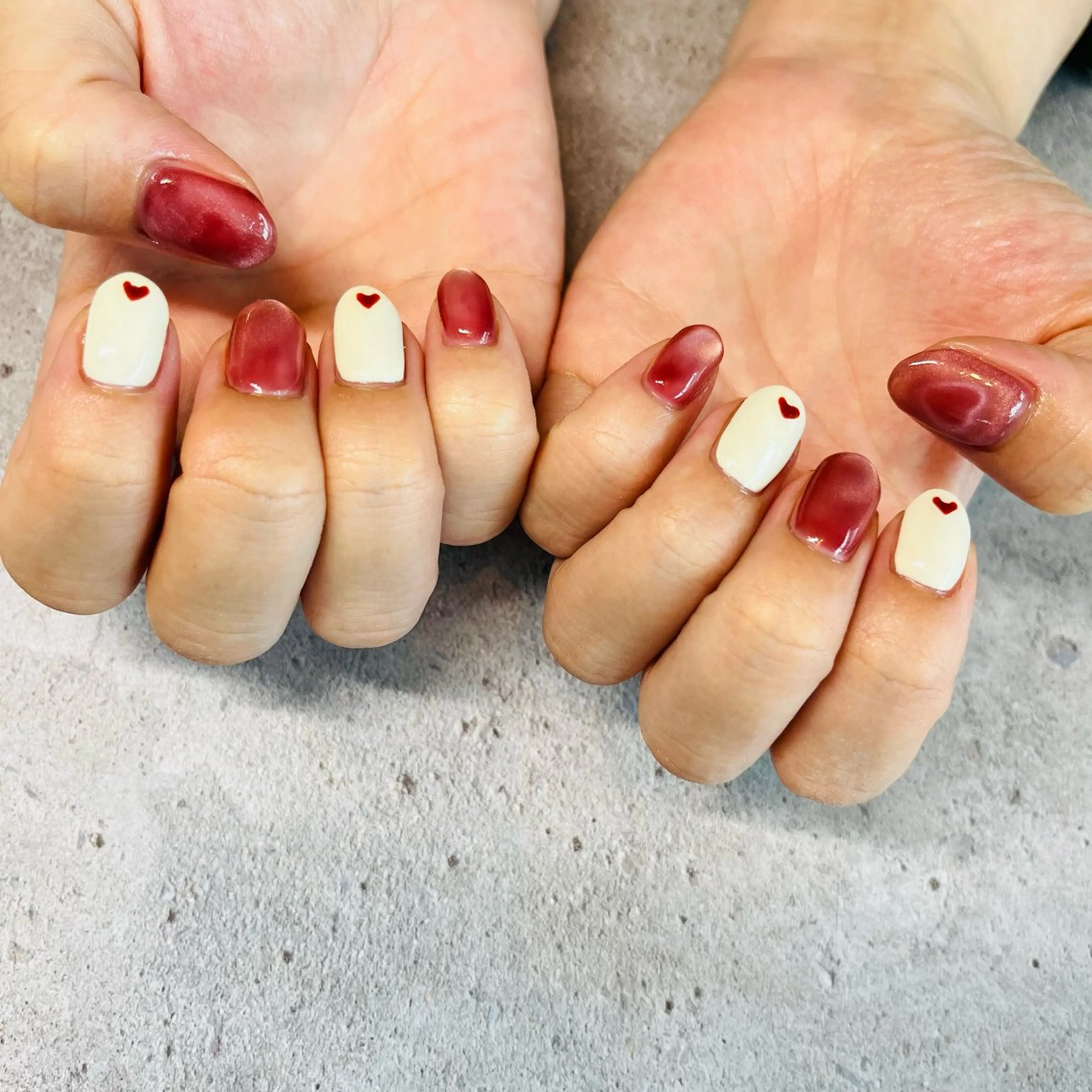 ネイル ハート Briwa✨nail 💅enoi ❤︎のネイルデザイン