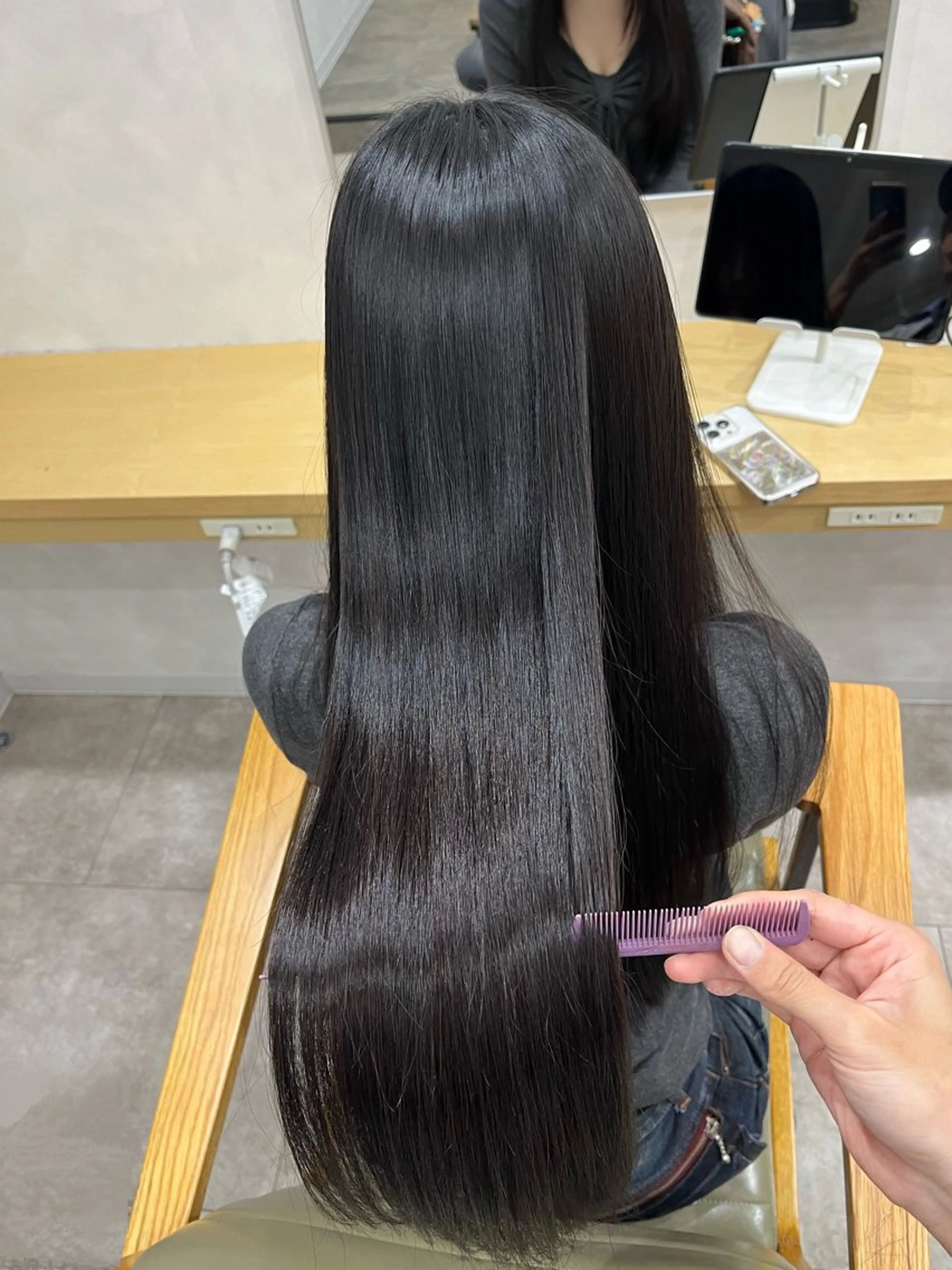 髪質改善ストレート(縮毛矯正)＋3stepトリートメント【カットなし】の写真