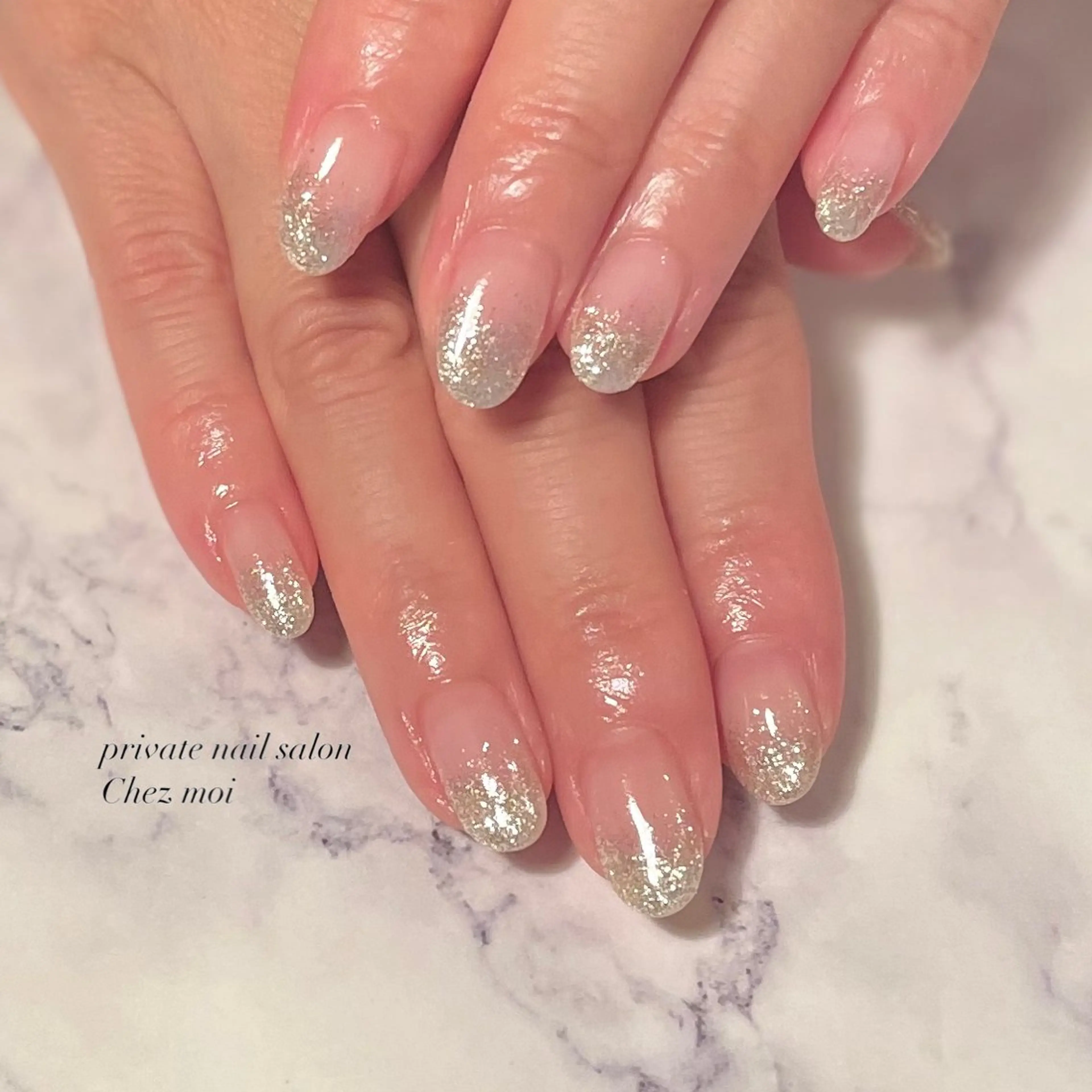 ネイル ラメ(グリッター) ラメグラデーション KOMINE TOMOKOのネイルデザイン