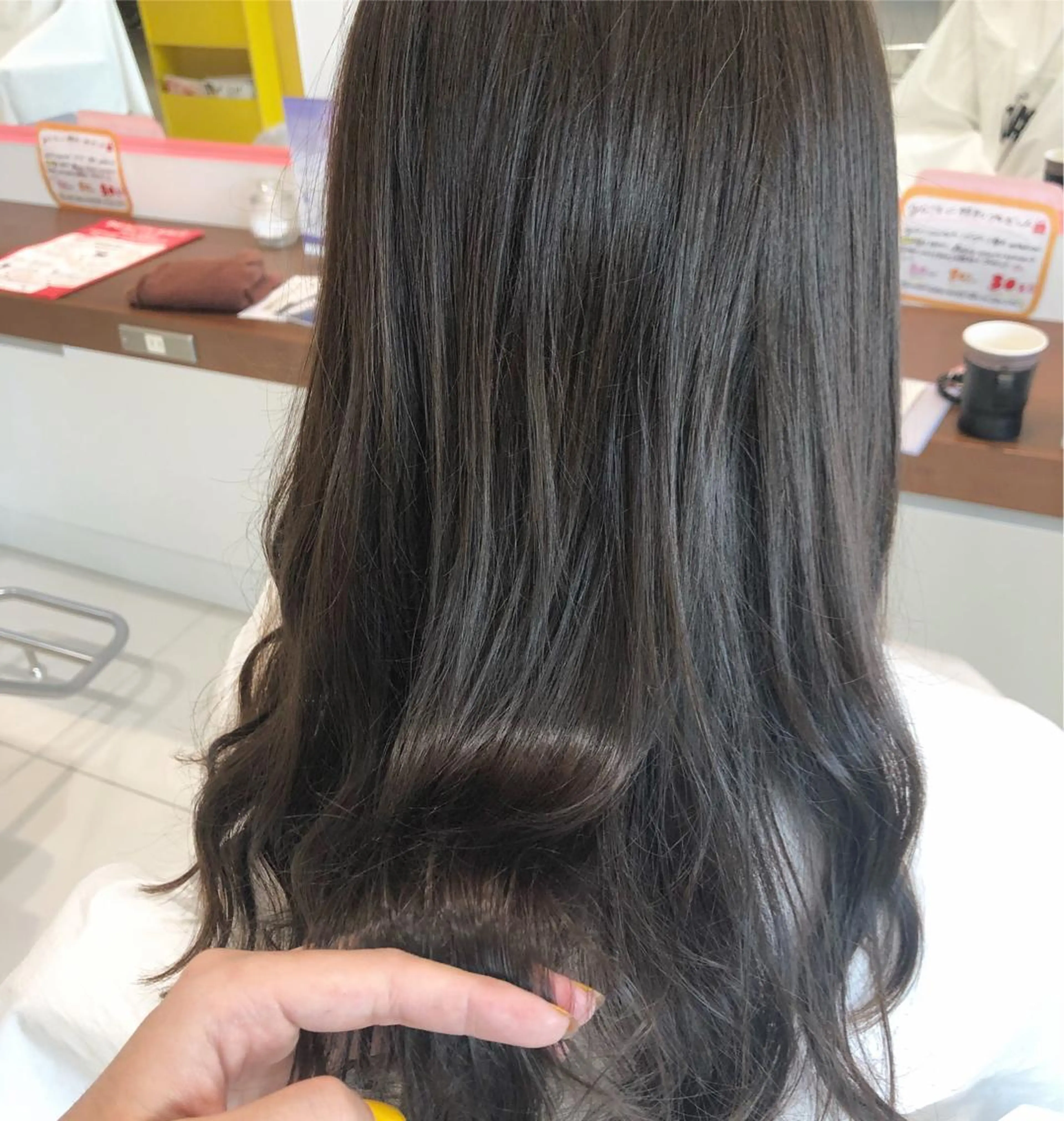 ロング カラー パーマ イルミナカラー カット 縮毛矯正 sano sayakaのヘアスタイル
