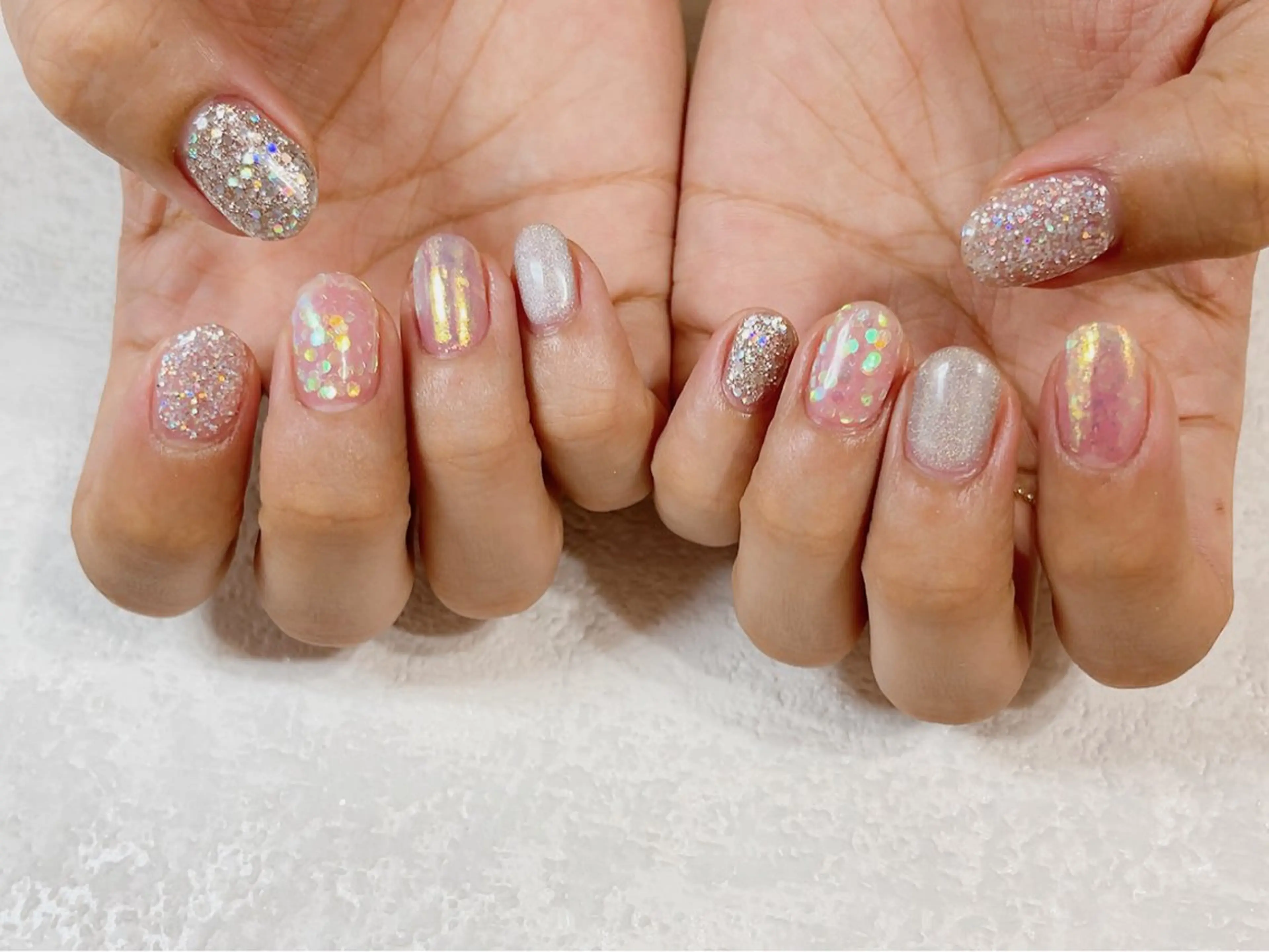 ネイル ジェルネイル キラキラネイル メンズネイル パラジェル 夏ネイル kikinail 溝の口のネイルデザイン