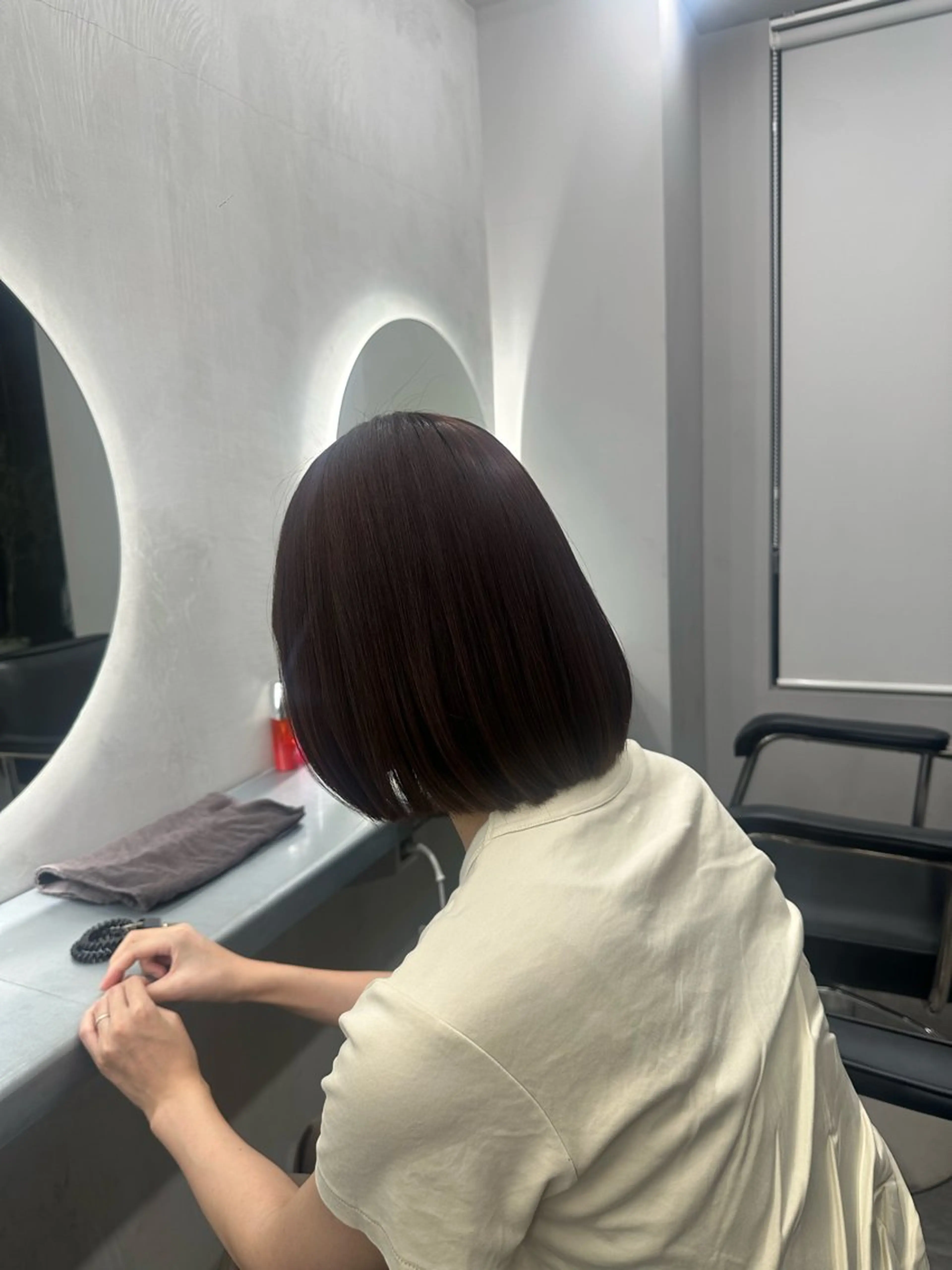 ショート カラー 透明感カラー グレージュ/あいのヘアスタイル