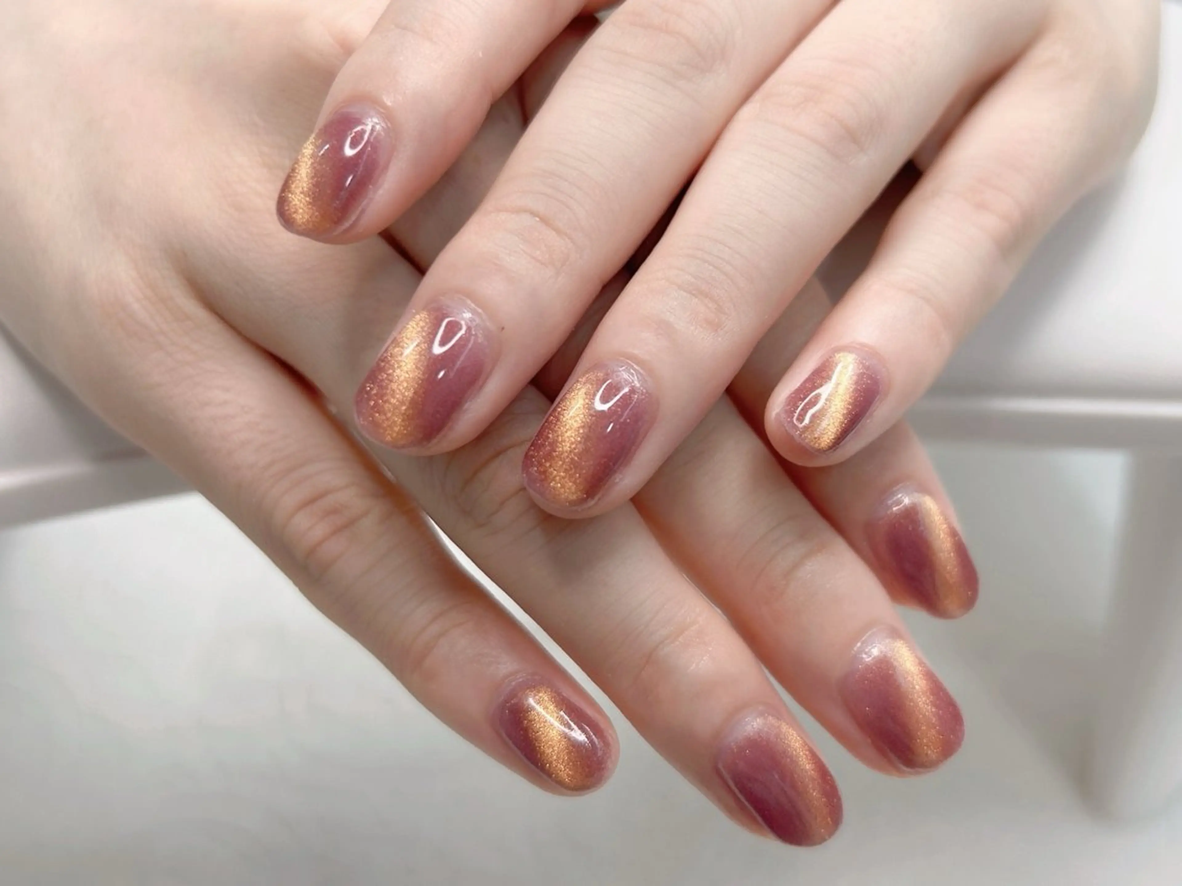 ネイル 桜ネイル キラキラネイル マグネットネイル オフィスネイル ワンカラーネイル ハンドネイル Forca total studio所属・Forca Airaのネイルデザイン