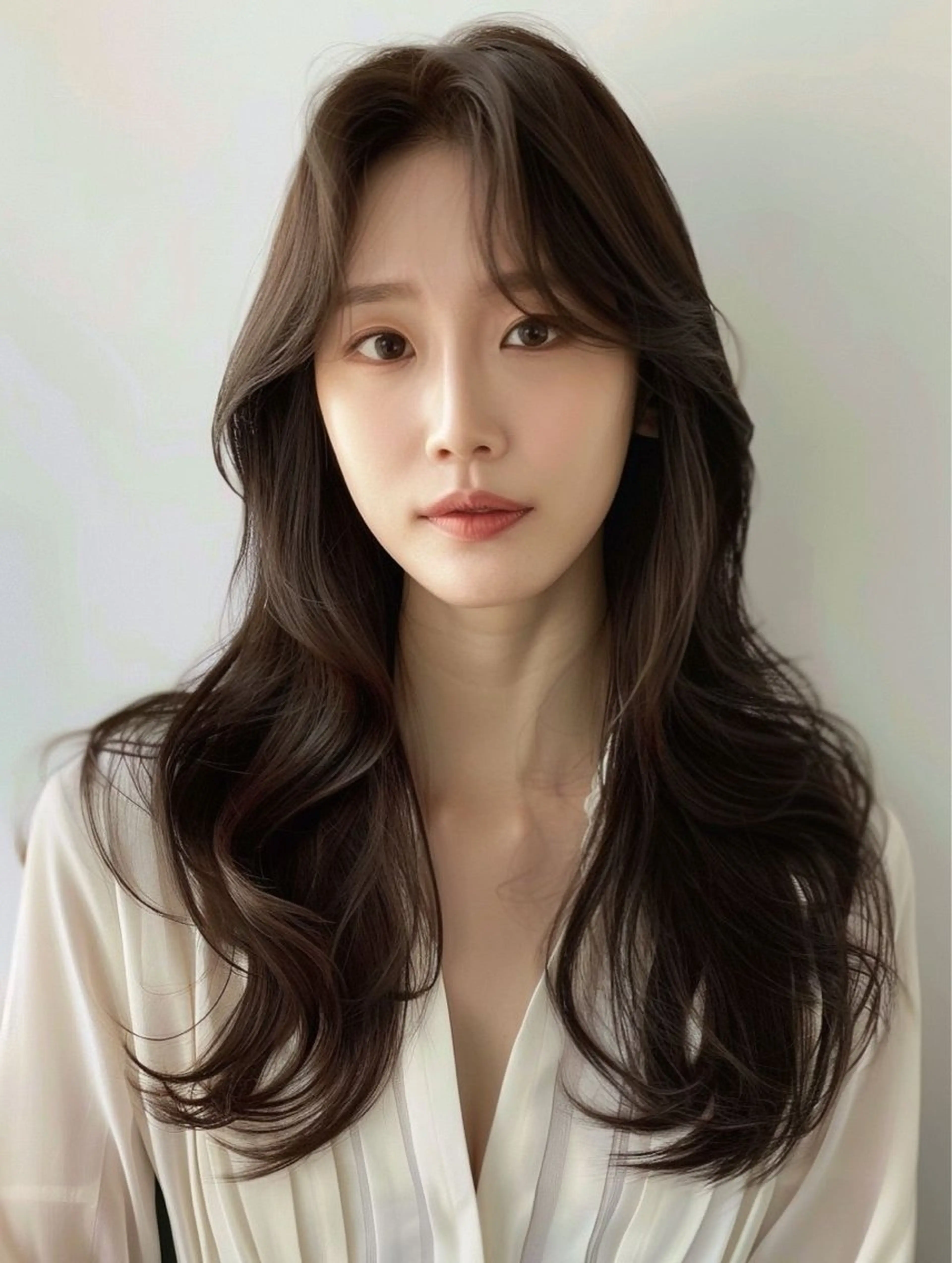 ロング ハイライト 髪質改善 韓国風ヘア レイヤーカット 縮毛矯正 カット トリートメント 当日予約◎/縮毛矯正 /艶カラー/雨森大晃のヘアスタイル