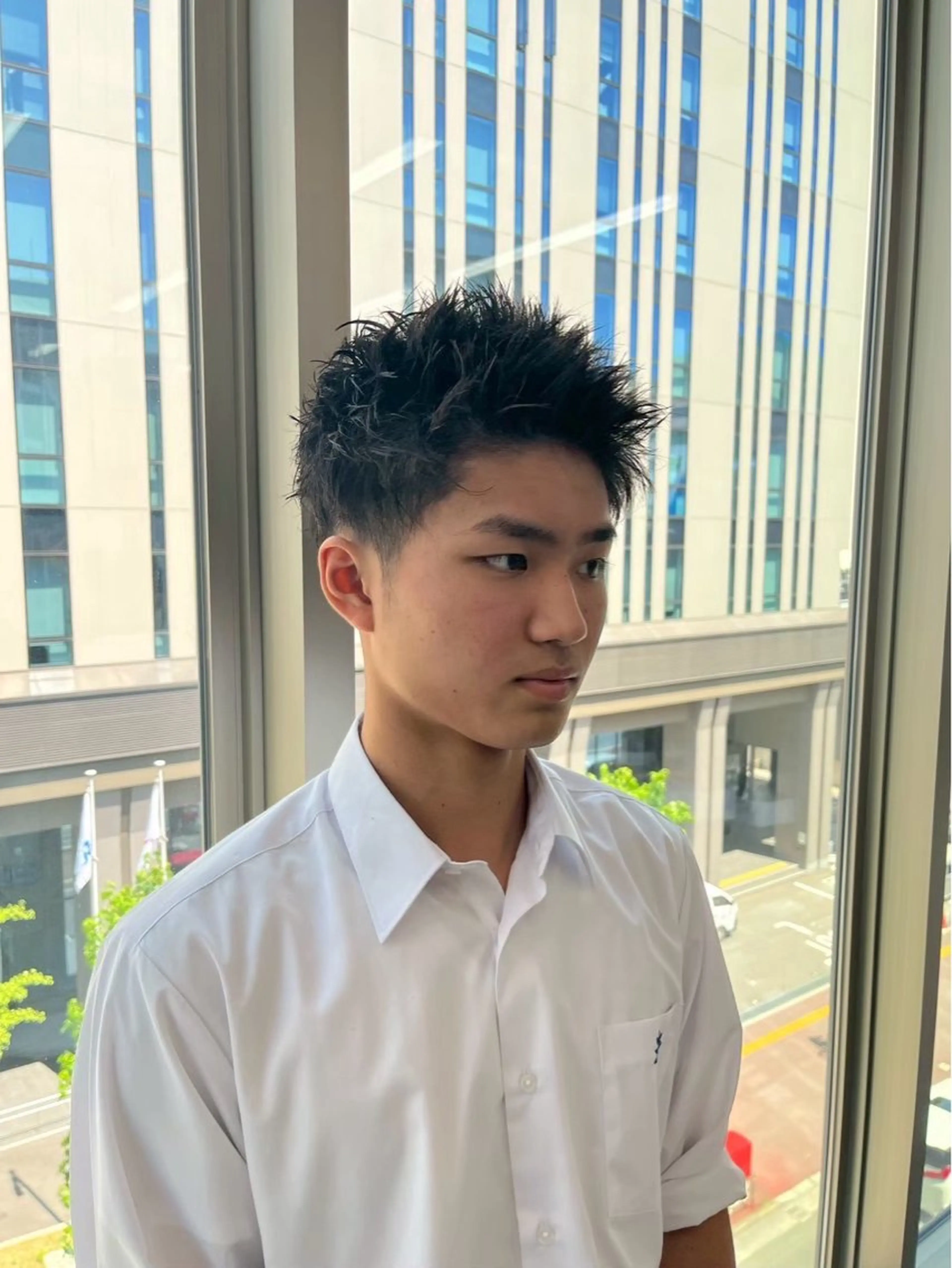 ショート パーマ メンズ アップバング 坂本響 メンズカット/パーマのヘアスタイル