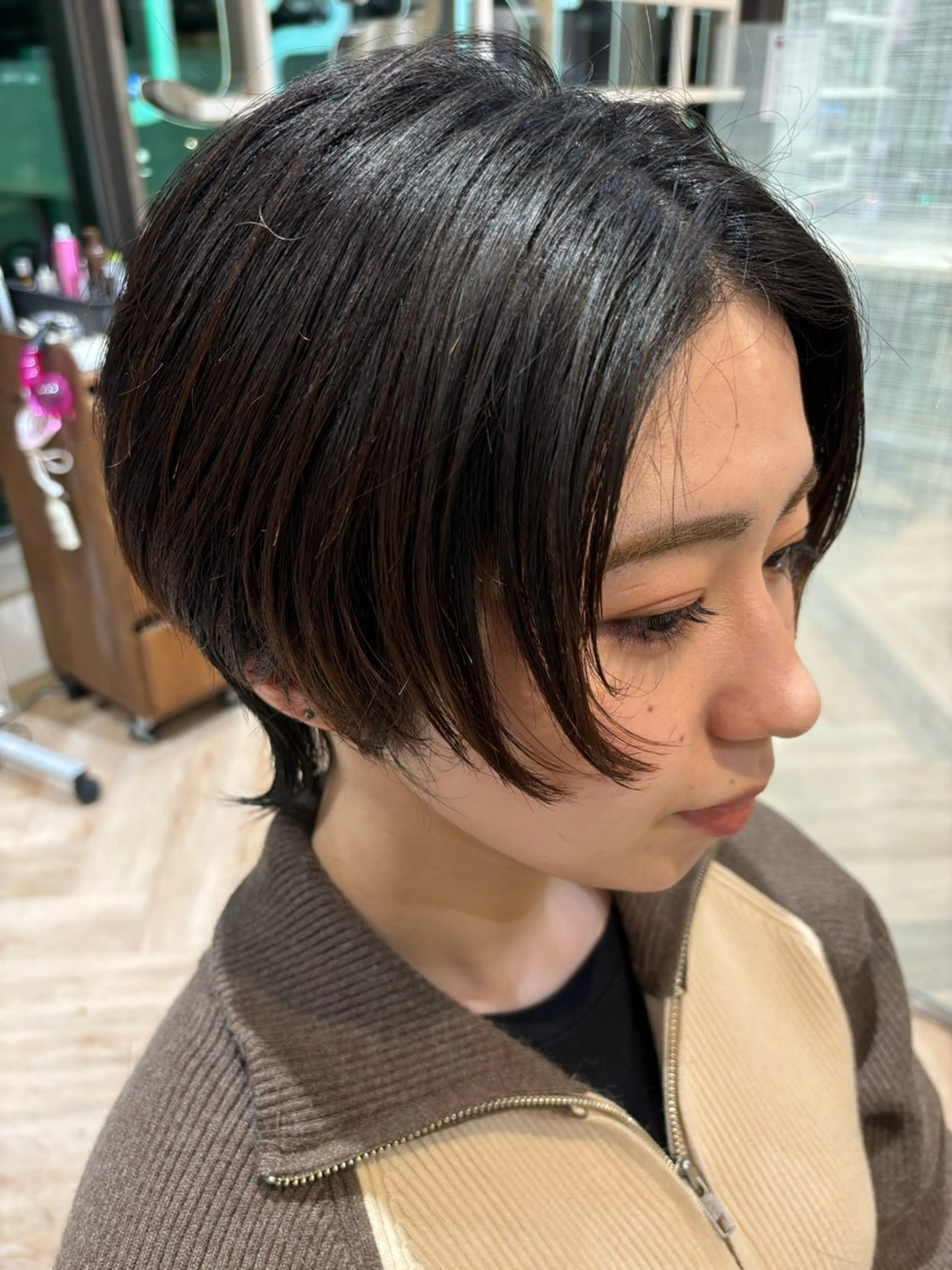 ショート ウルフカット カット ゆい/パーマ/レイヤ ー/似合わせカラーのヘアスタイル