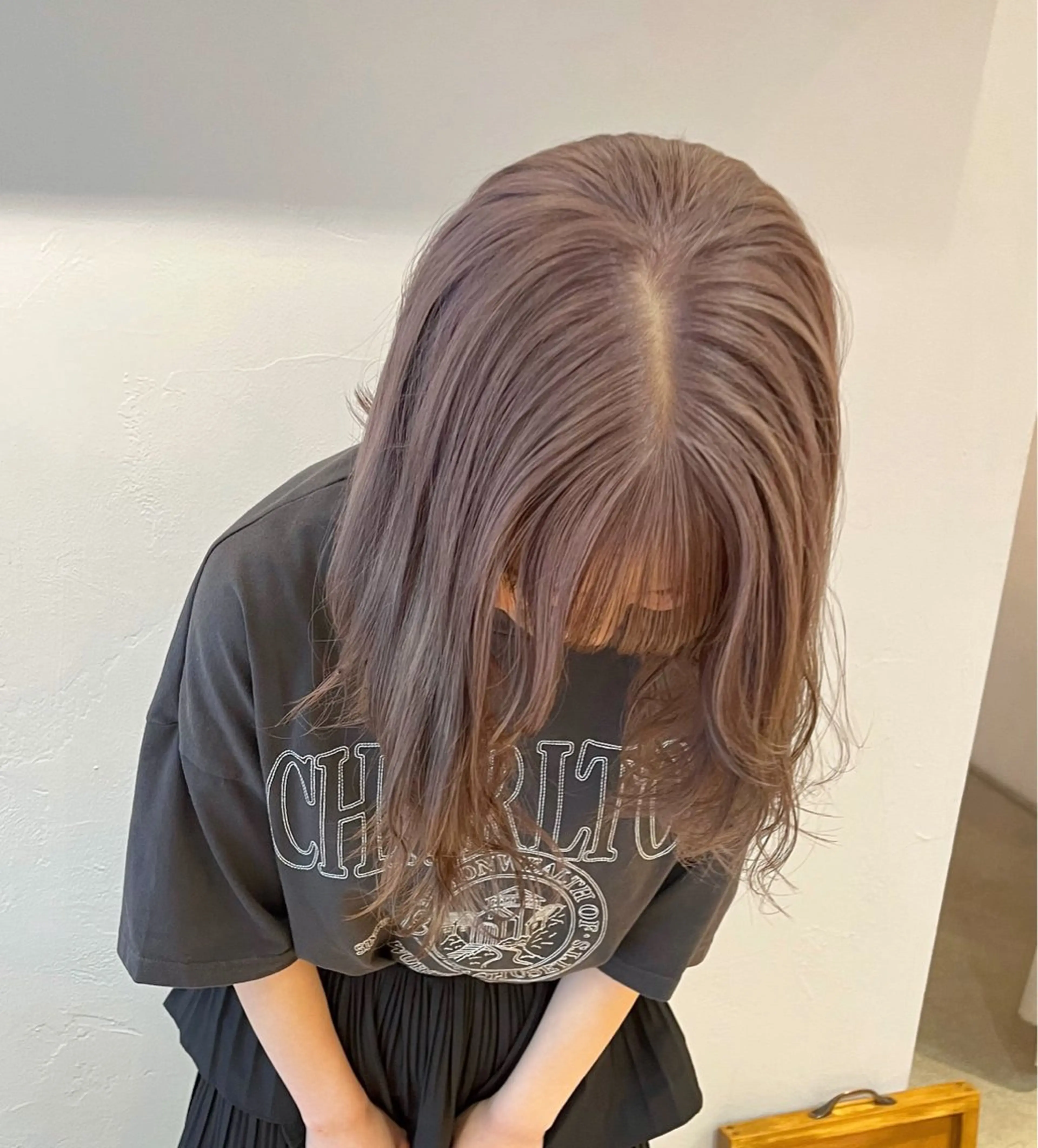 ミディアム カラー カット ヘアカラー トリートメント オリーブ/縮毛♡ Natsuno🩰のヘアスタイル